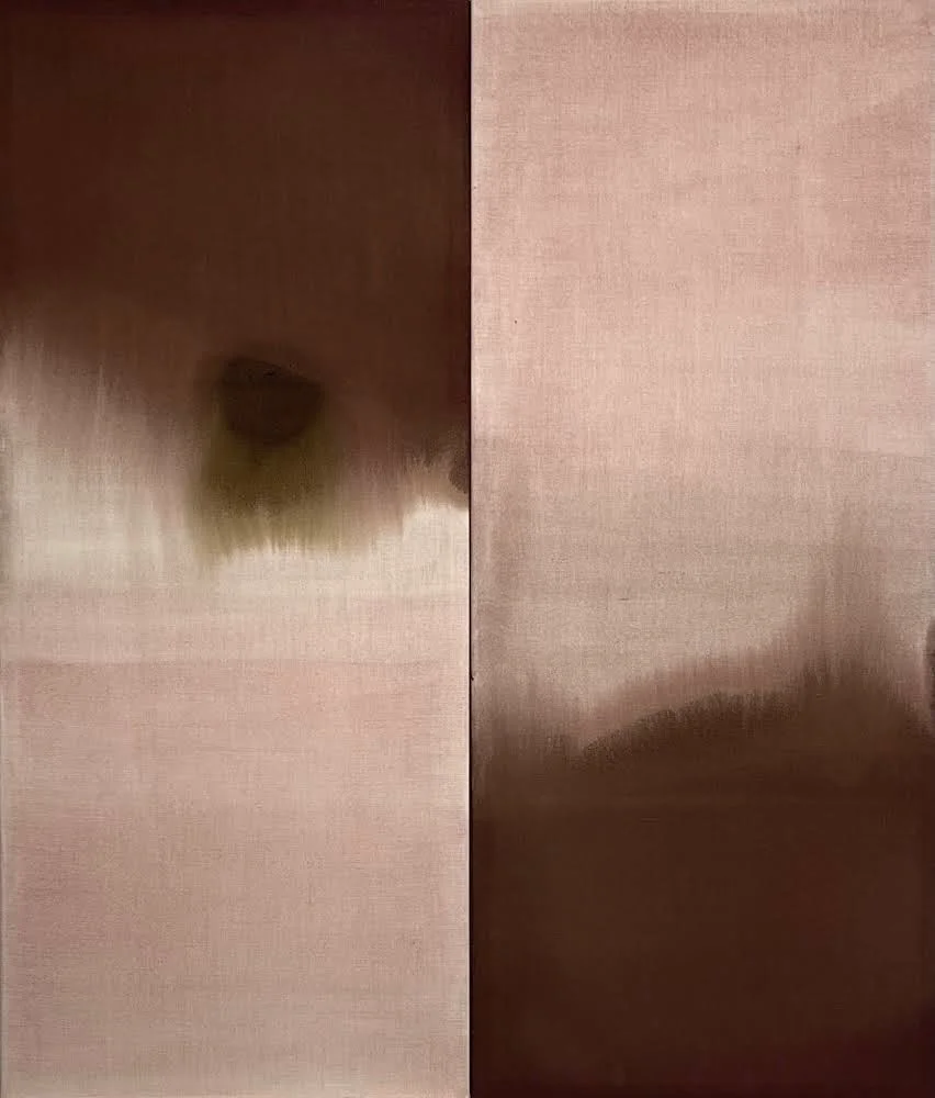 BALANCE TON QUOI, 2022, 70X60" LINEN, SOLD