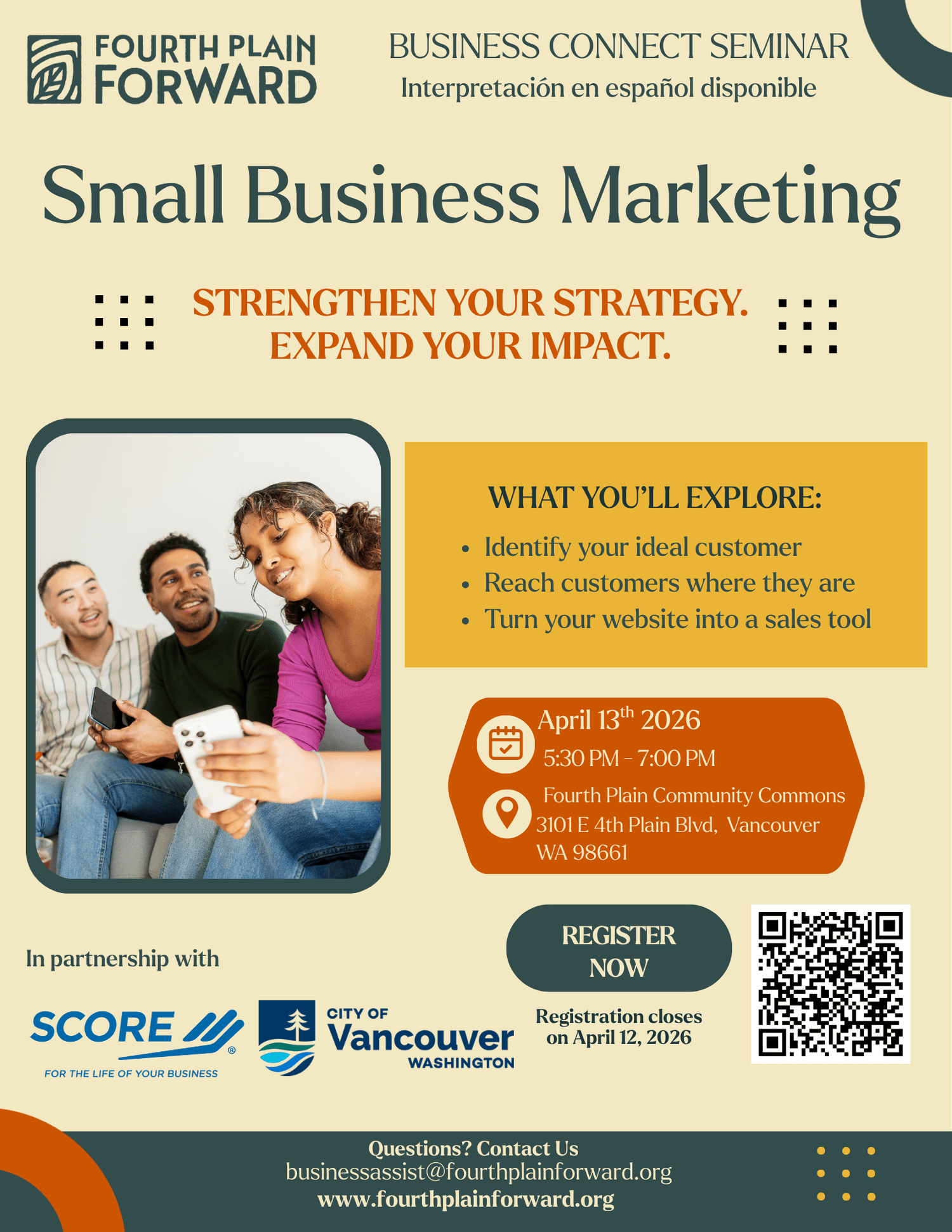 Small Business Marketing — Fourth Plain Forward