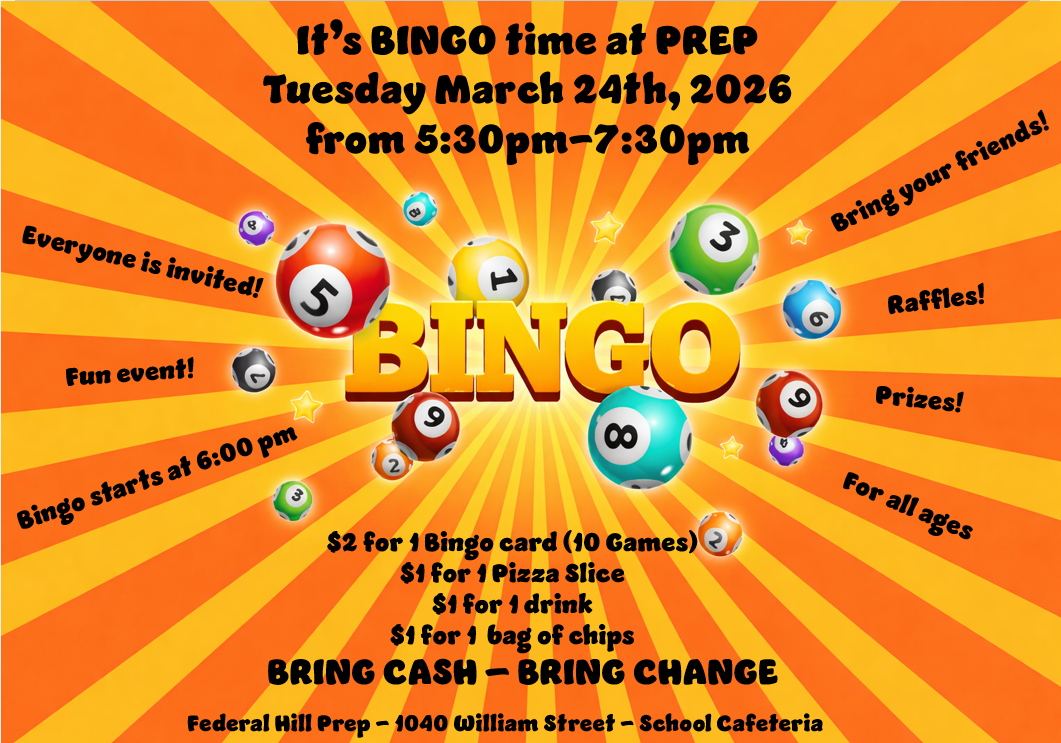 Bingo Night at Federal Hill Prep!