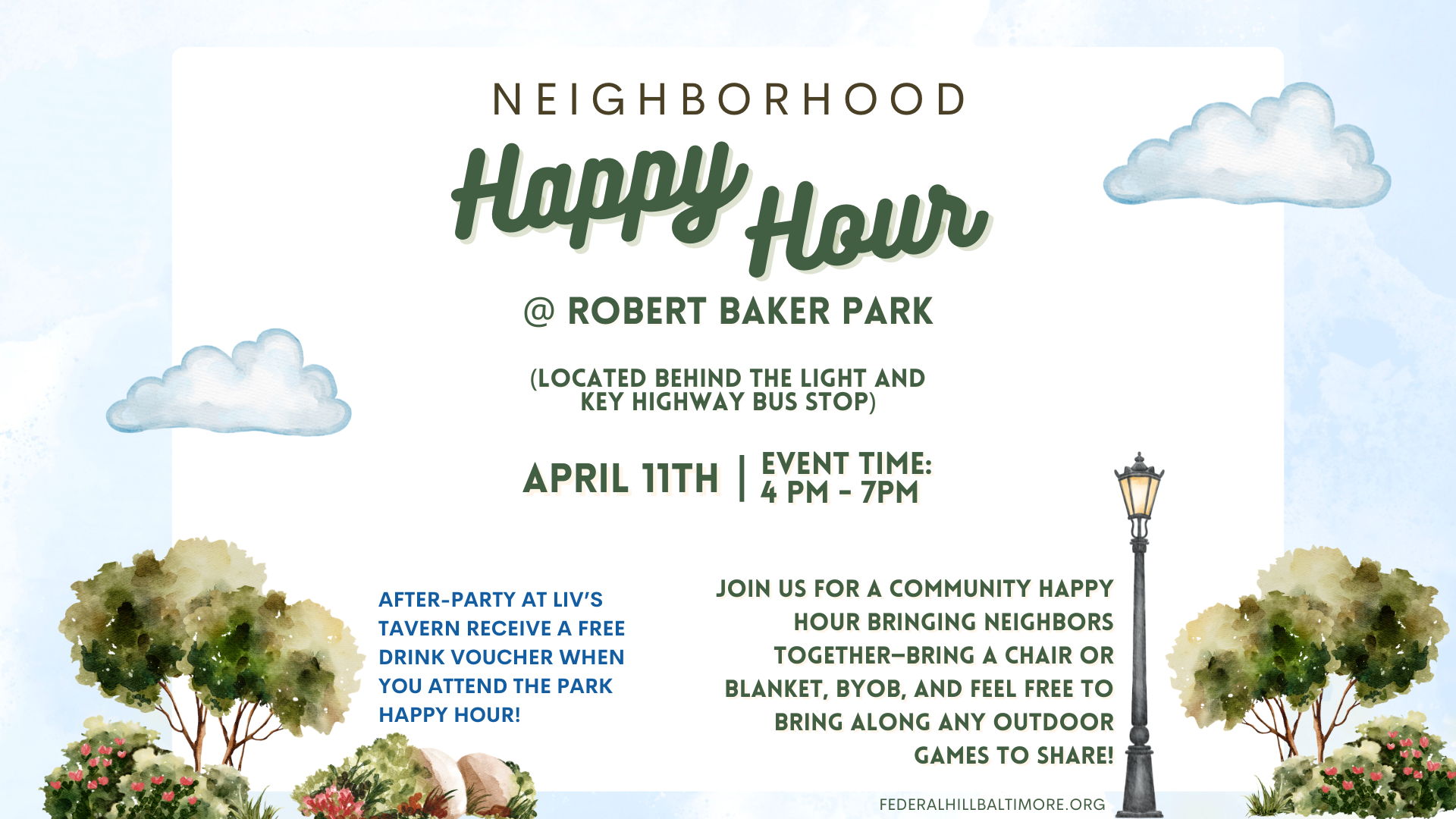 Neighborhood Happy Hour at the Park