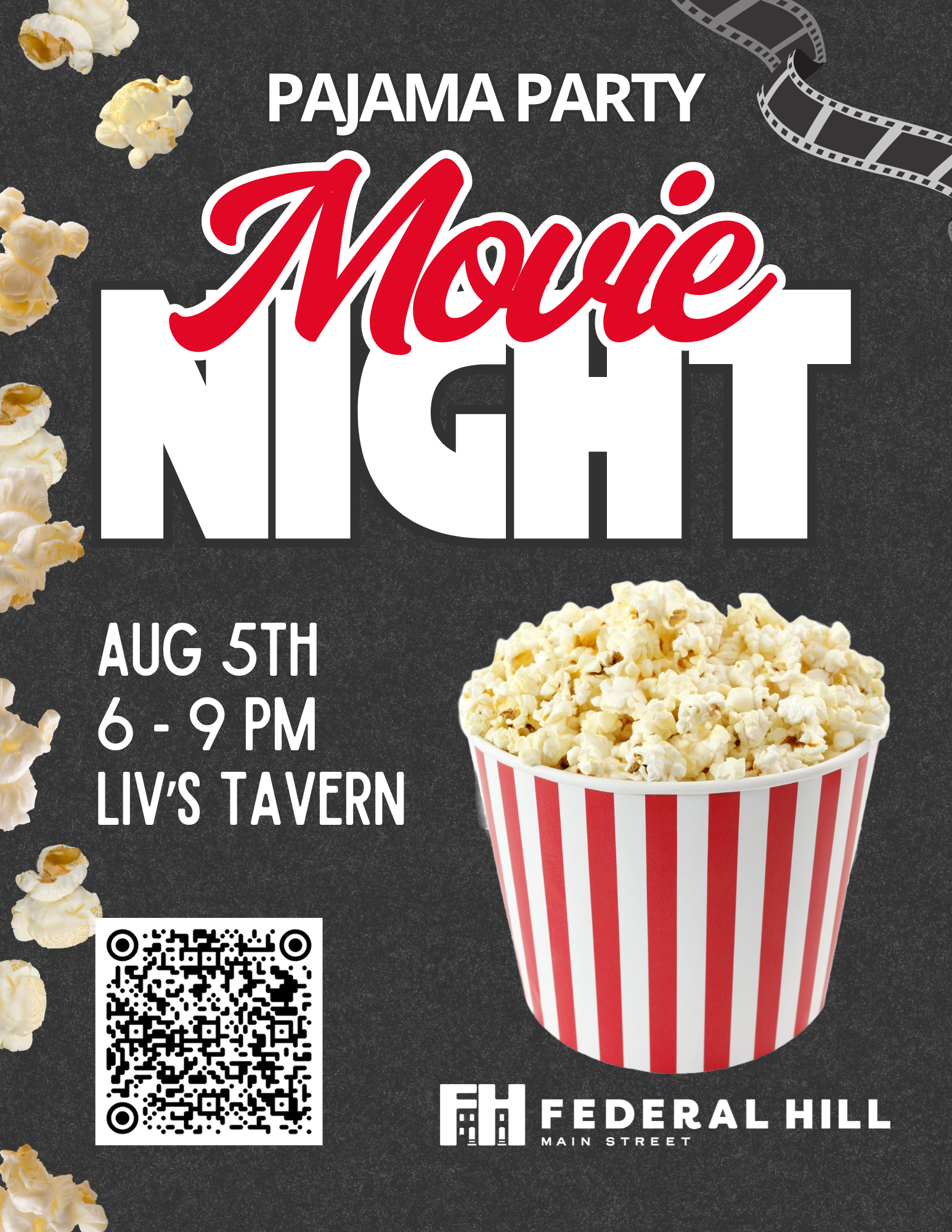 Federal Hill Main Street Pajama Party Movie Night