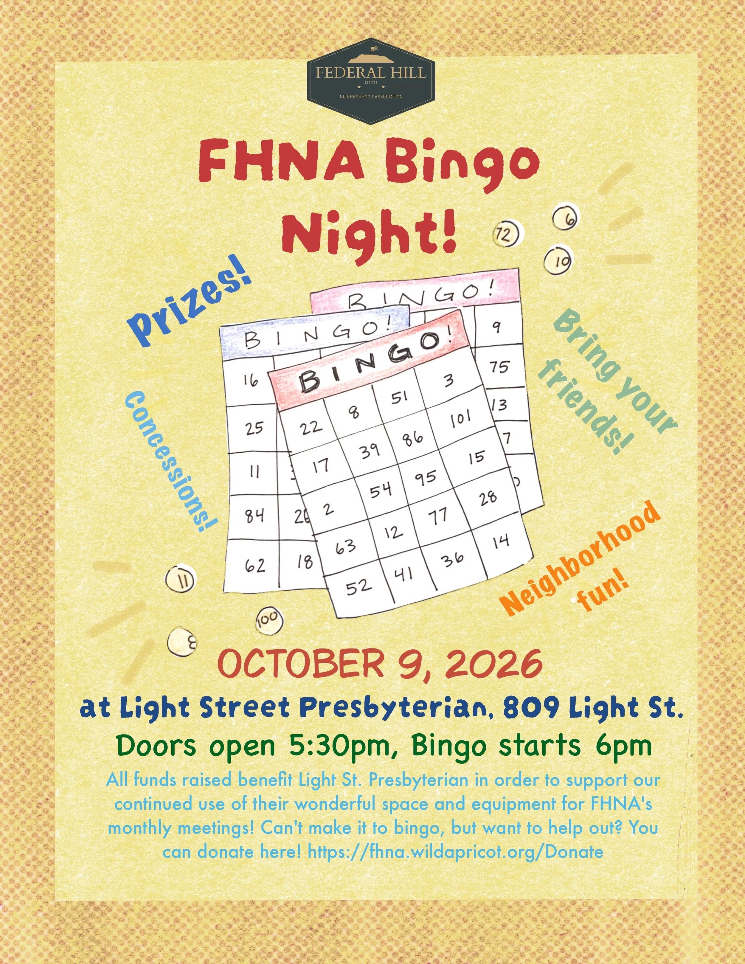 FHNA Bingo Night!