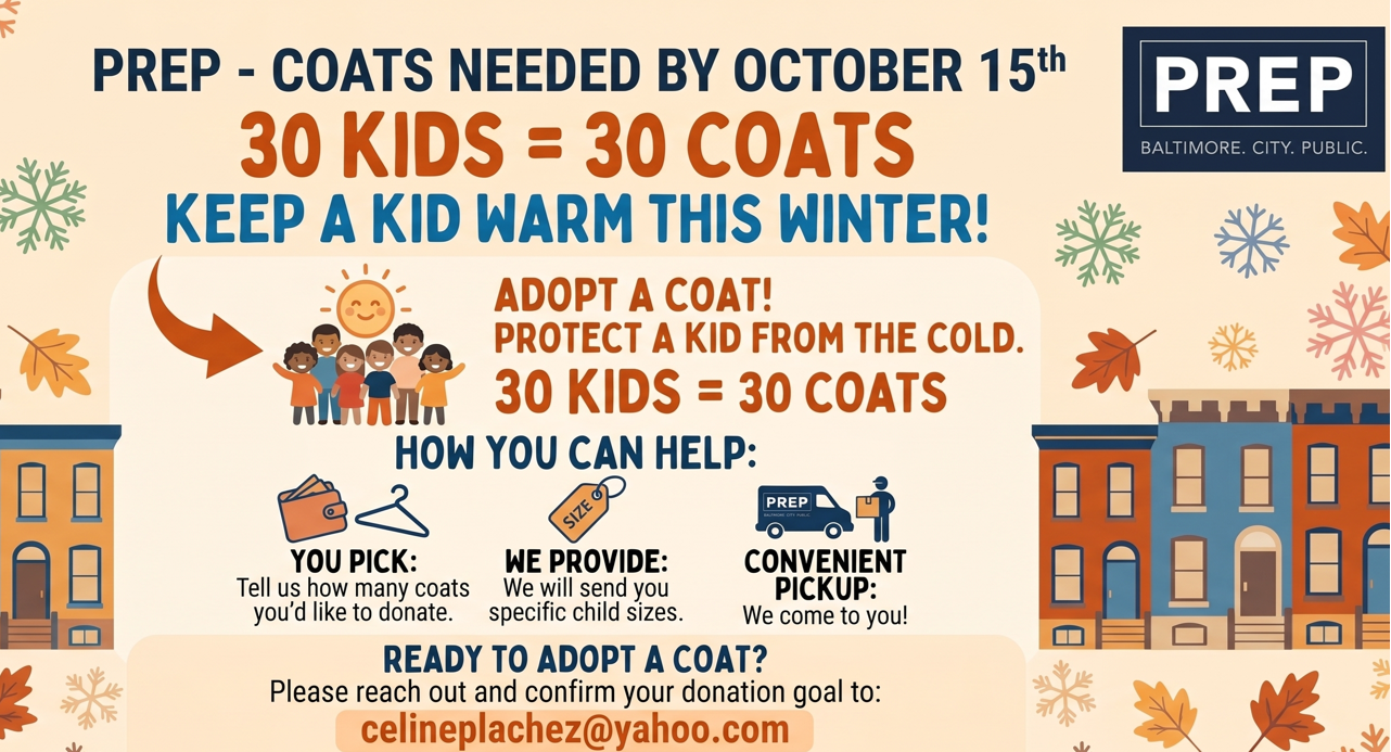 Coat Drive for Kids at Prep