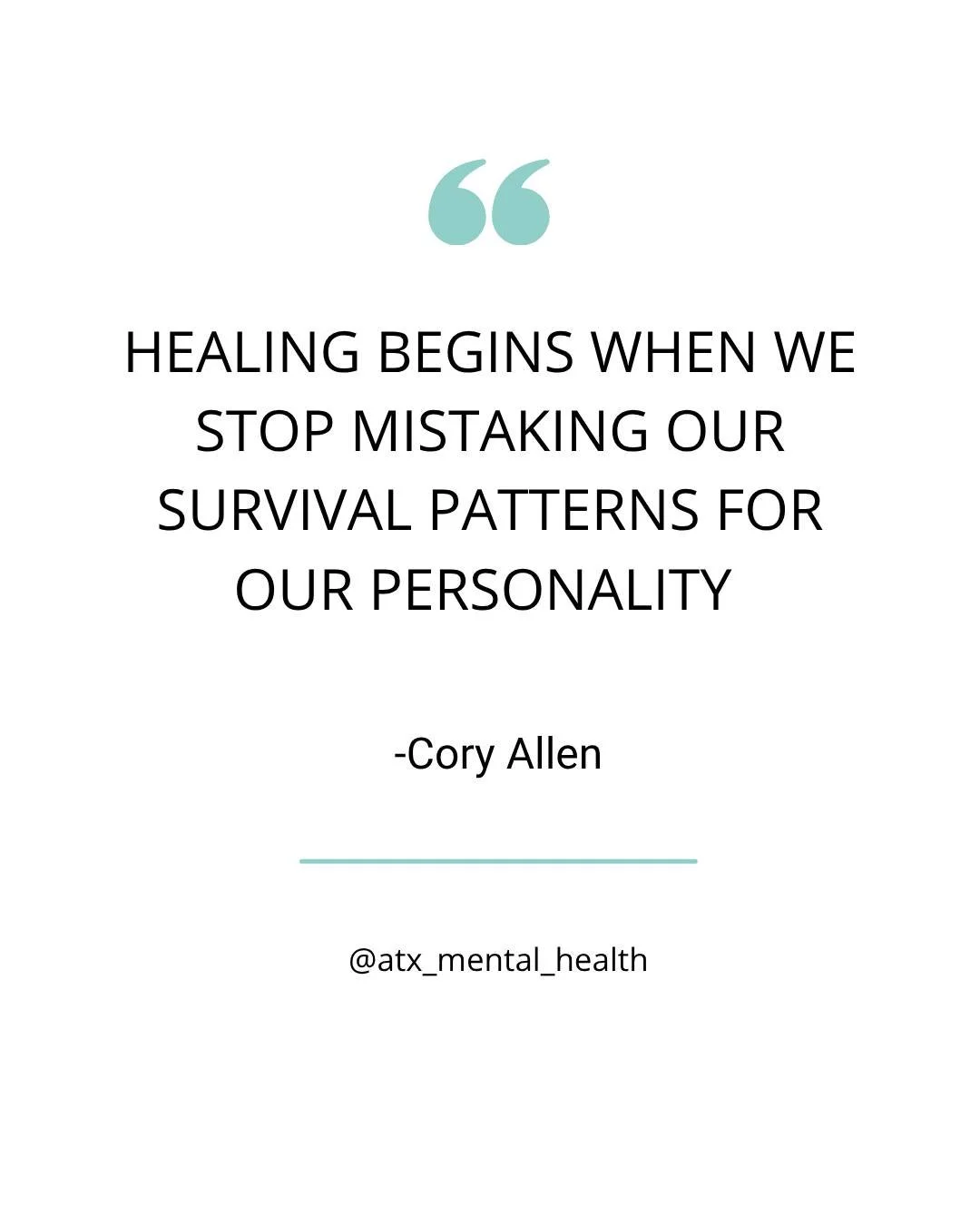We are not our coping mechanisms. We learned them for a reason, but learning to survive is not the same thing as learning to live. #atxmentalhealth #therapyroundrock #therapytexas #mentalhealth #healing