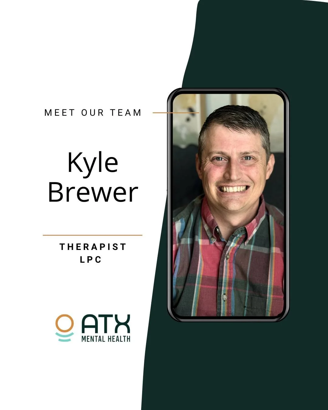 Meet Kyle Brewer, one of our newest therapists at ATXMH. Kyle works with adults navigating anxiety, depression, and crisis &mdash; and he brings faith into the room for clients who want that. His approach is grounded, direct, and genuinely person-cen