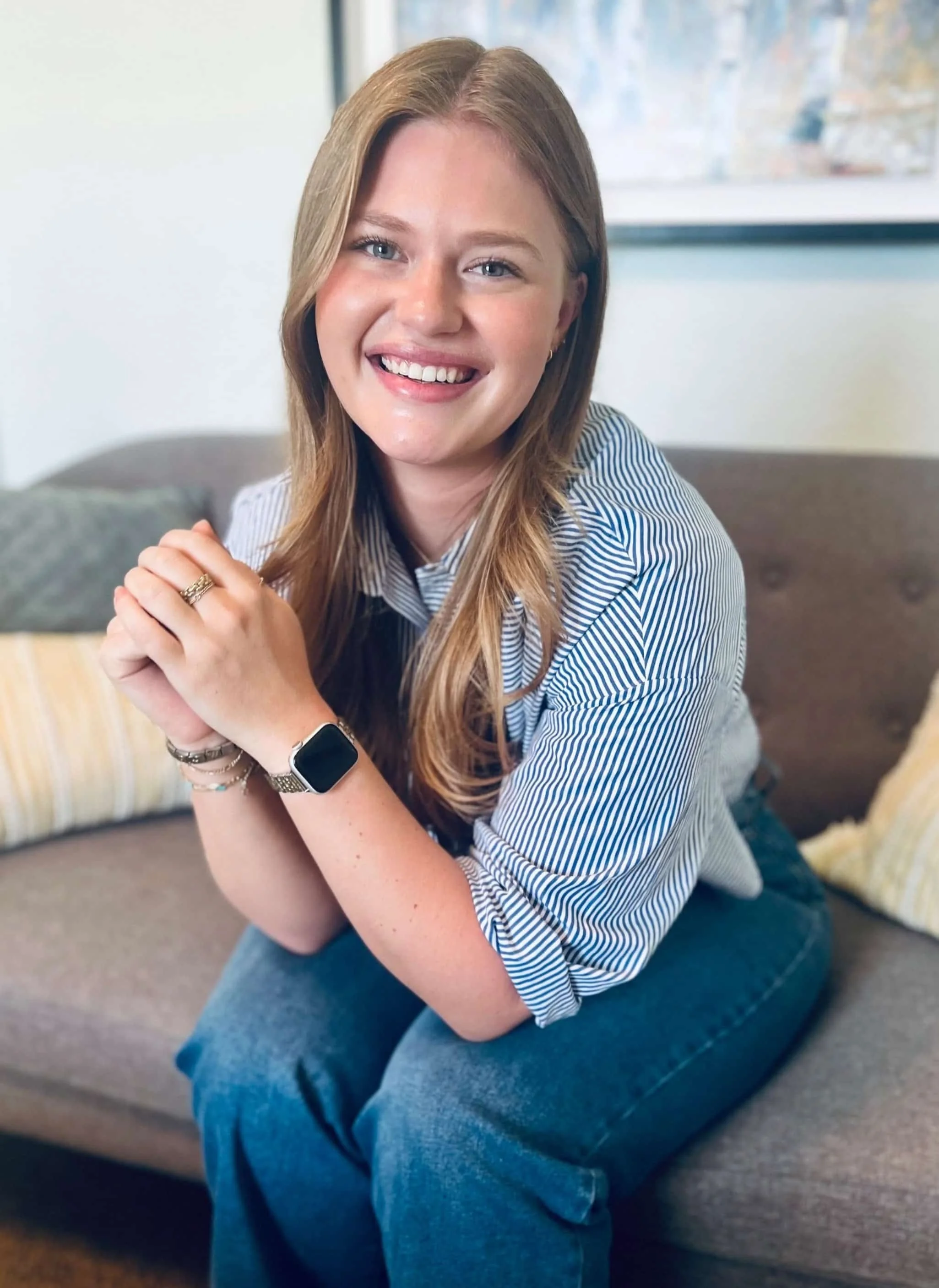 ATXMH therapist Olivia Webb smiling to camera in professional headshot