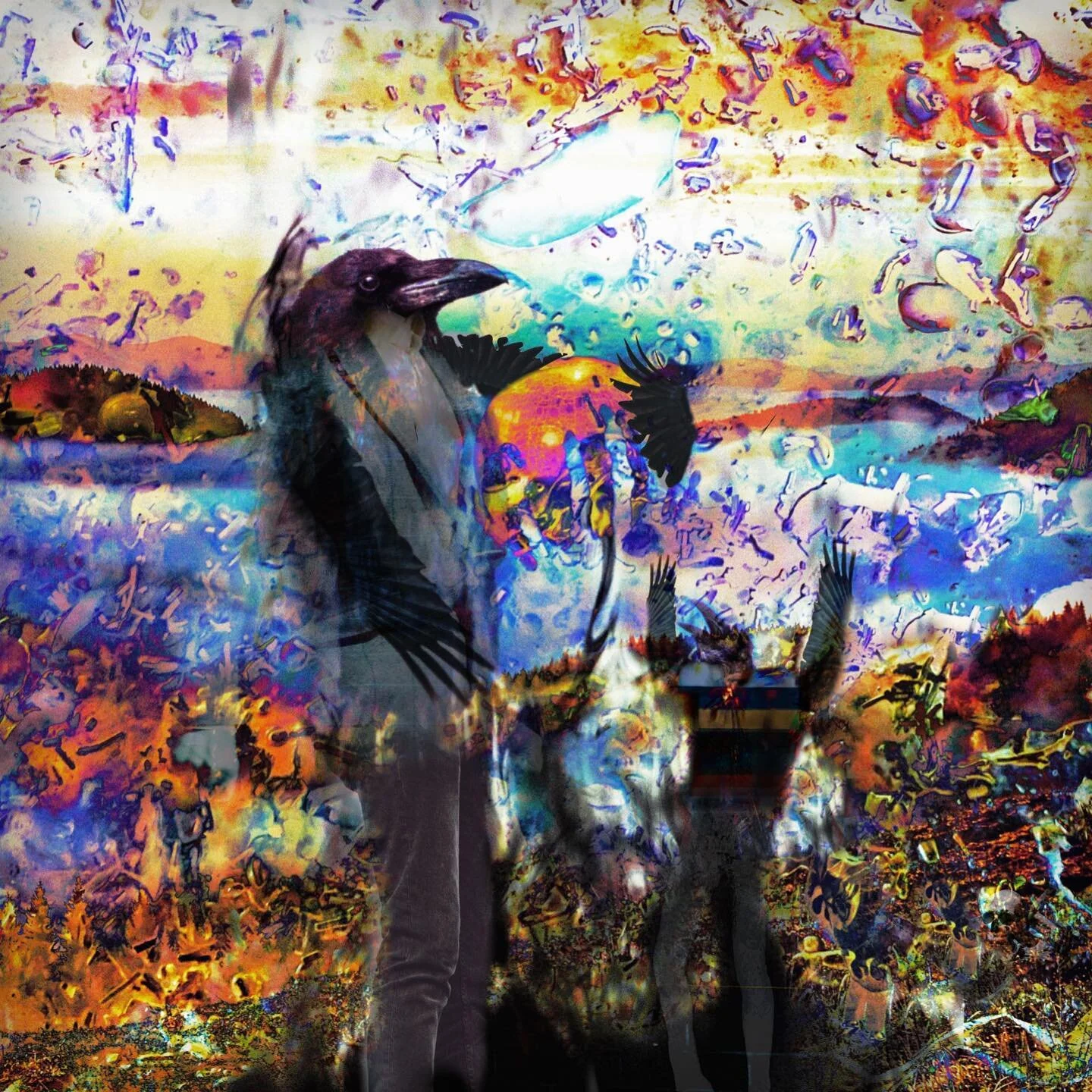 Raven &amp; Child.
.
.
.
#art #abstract #abstractart #abstractartist #digitalart #photoedits #photooverlays #collage #collageart #weirdart #digitalcollageart