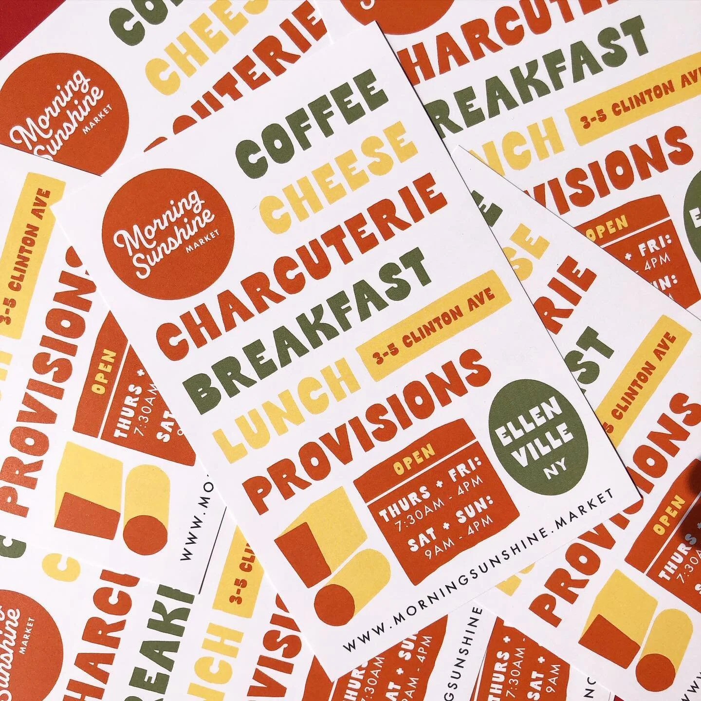 ✨Opening Memorial Weekend ✨ 

Catch us at @topshelfjewelry during #EllenvilleStrEATs this Friday from 6-7pm handing out these babies. Bring this flyer to our opening weekend and get half off your first cold brew!