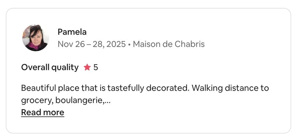 Airbnb review Chabris France