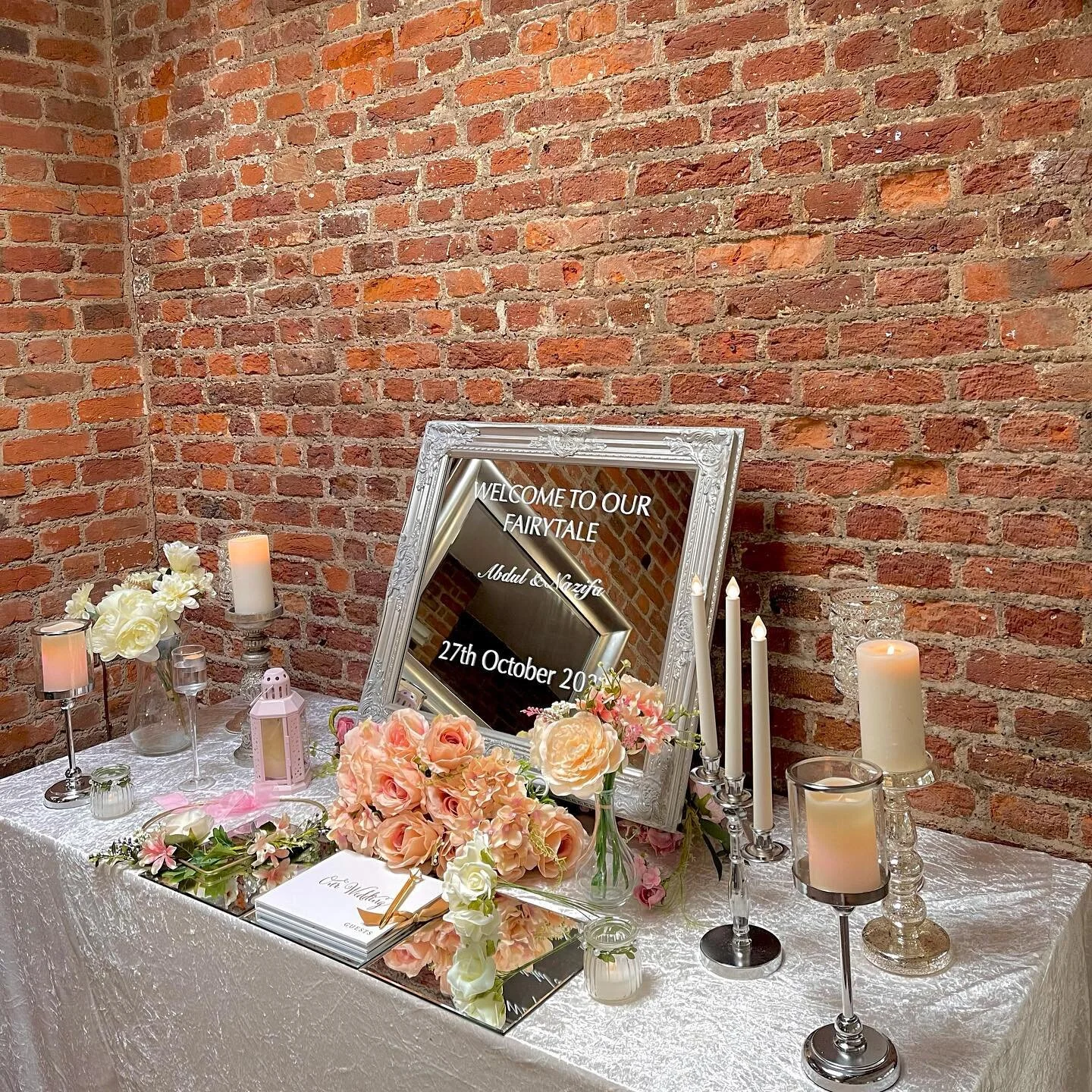 Pastel coloured theme for a wedding entrance table ✨ 
Enquire now 📩
#wedding #welcometable #entrancetable #london #party #mehndi #baraat #celebration #walima #weddingseason #pakistaniwedding #occasion #chocolatefountain #slush #magicmirror