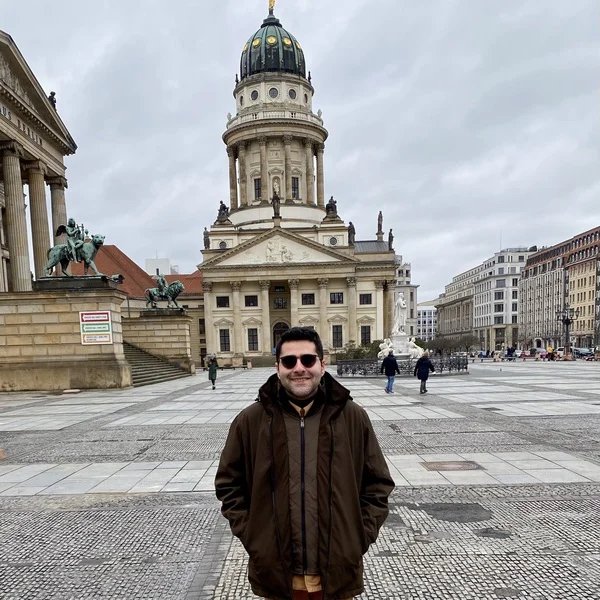  In front of the French Cathedral in Berlin 