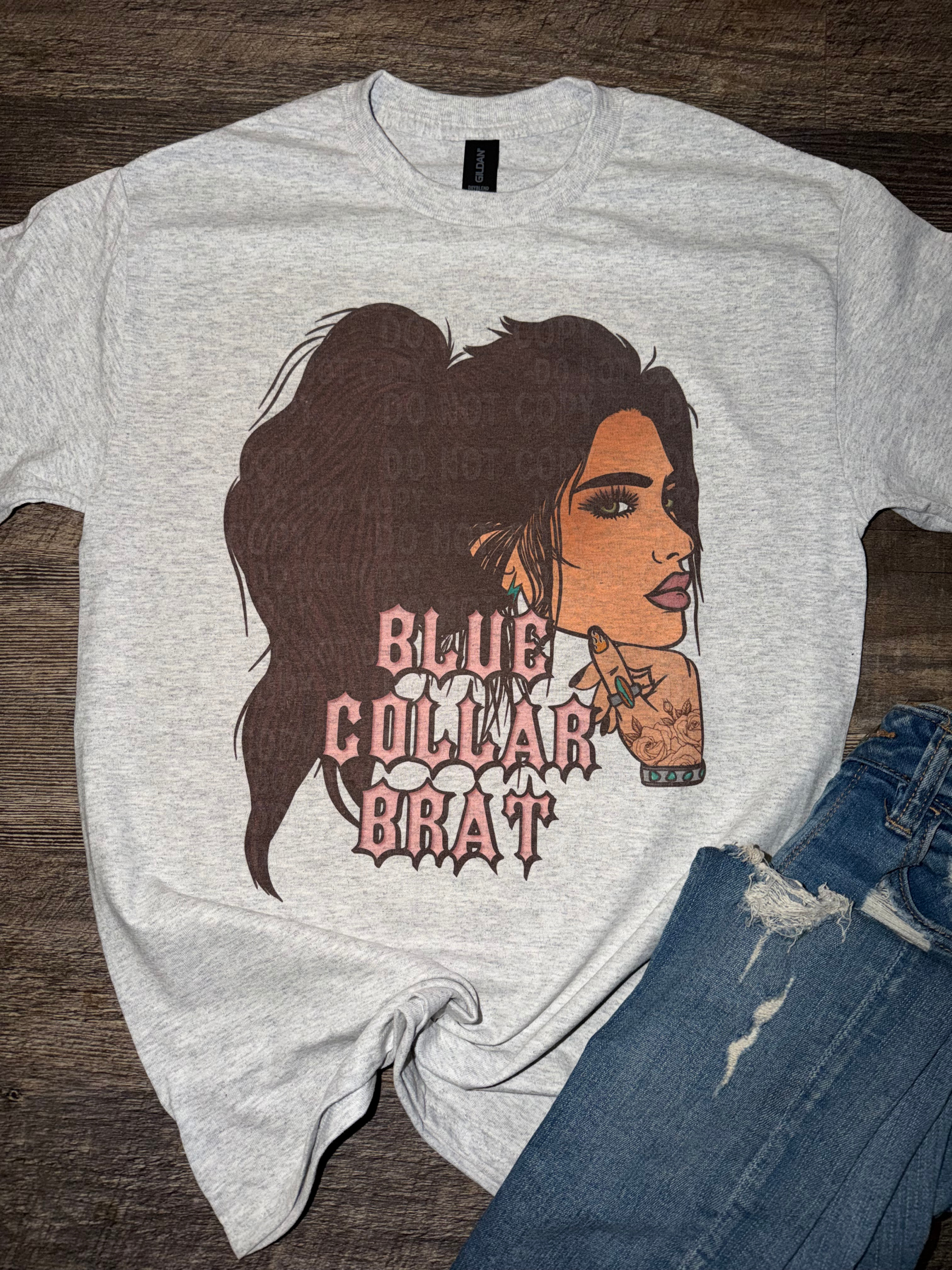 Blue Collar Brat Brunette Tee