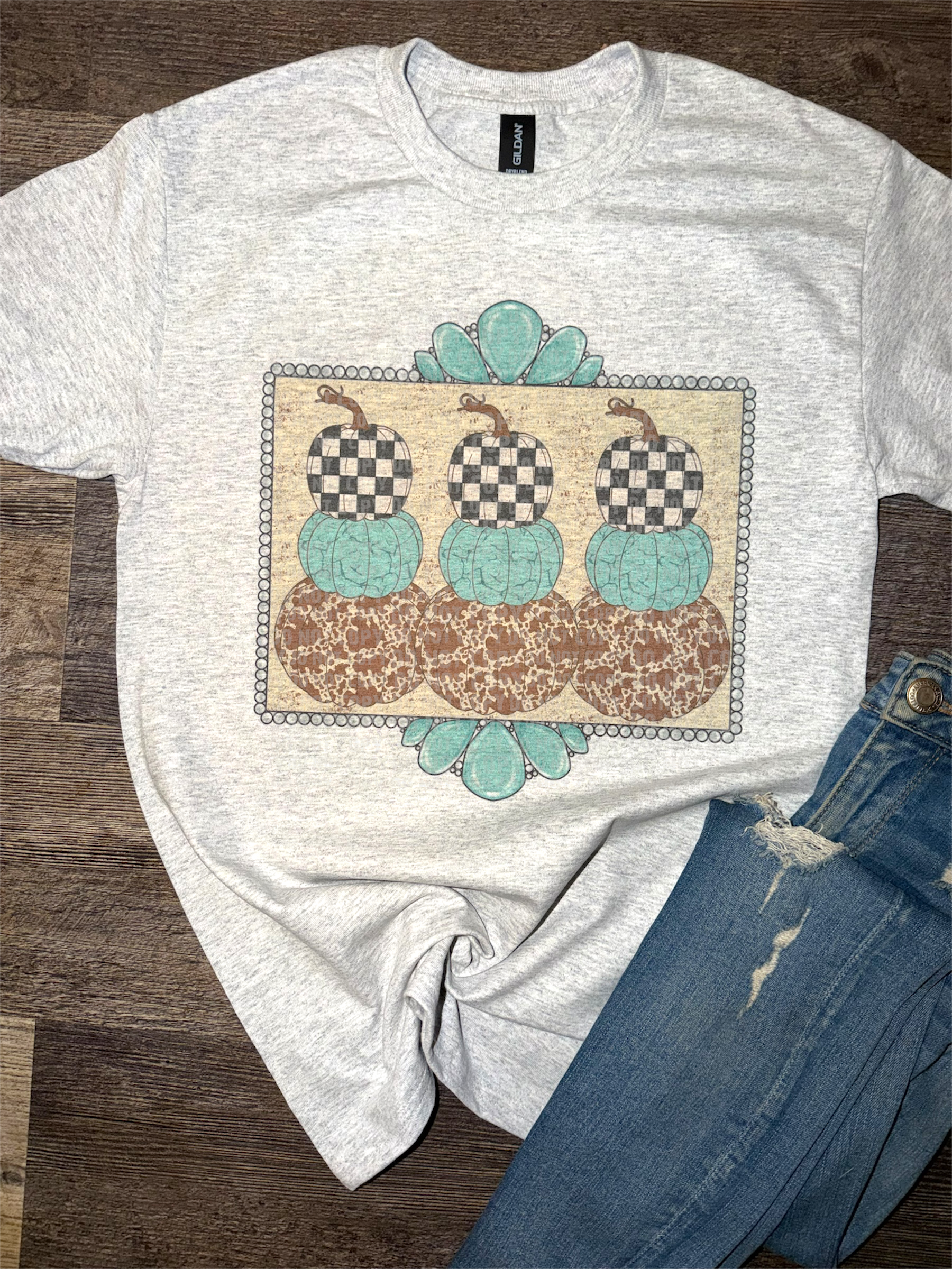 Stacked Pumpkins Frame Tee