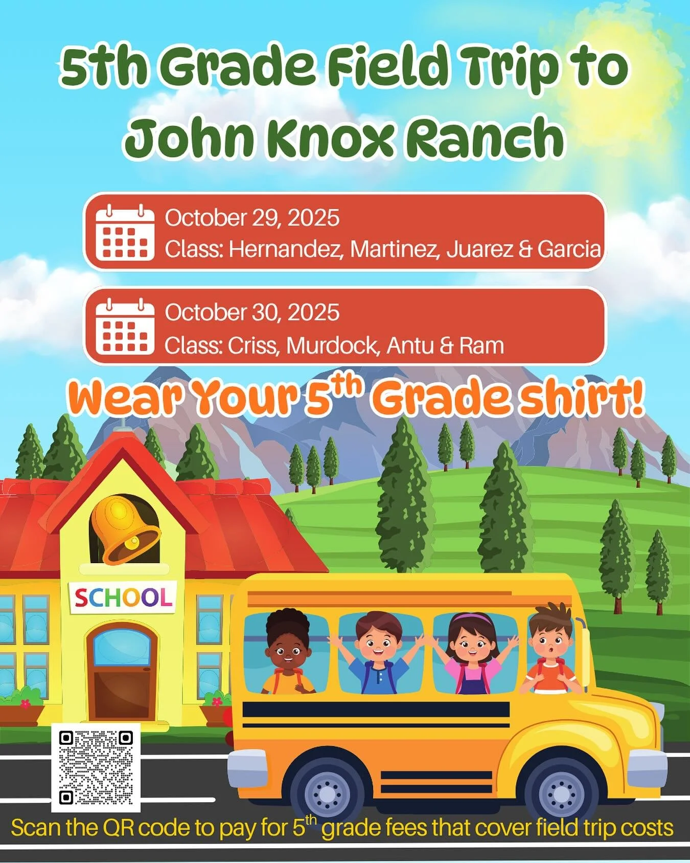 🤠Excitement is building for the Cambridge Elementary 5th Grade field trip on 10/29 &amp; 10/30. 🤠

Stay tuned for updates and photos! 🗺️📸 

#CambridgeElementary #5thGradeFieldTrip #Explorers
#mulesup #johnknoxranch