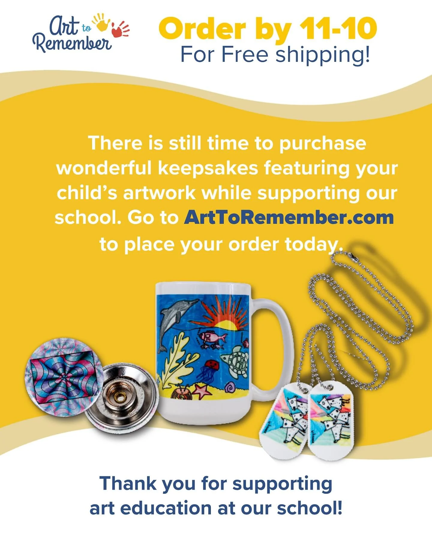 🎨✨ Place your orders for custom art keepsakes now! From ornaments to coffee mugs, pot holders, journals, and more, we have the perfect gifts for everyone on your list. 🎁

🎄 Orders placed before November 10th will receive FREE shipping!

Thank you 