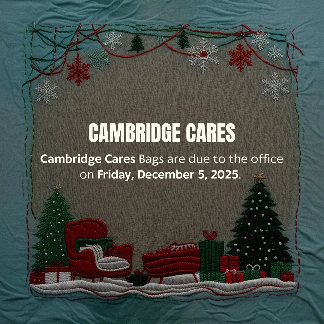 This is a friendly reminder to drop off your gift at the Cambridge&nbsp;front office by this&nbsp;Friday (December 5th), if you haven&rsquo;t already done so.&nbsp;

Drop off details: Please put the unwrapped gifts &amp; wrapping paper in a bag (tras
