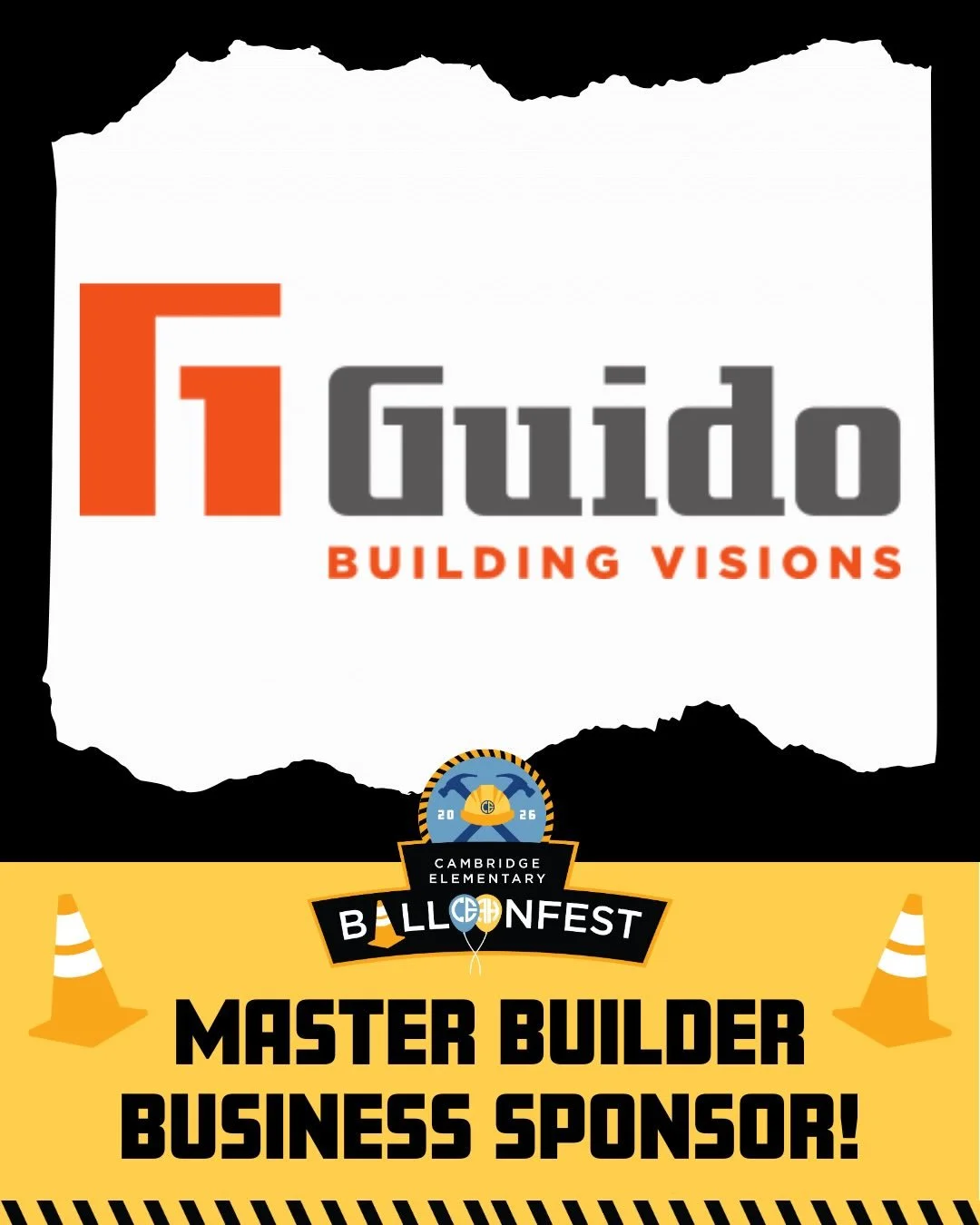 🚧🔨 MASTER BUILDER ALERT! 🔨🚧
We&rsquo;re thrilled to welcome Guido Companies as our FOURTH Master Builder Title Sponsor for Balloonfest 2026! 🎈

Huge thanks to Guido Companies for helping us build something incredible for our Cambridge community.