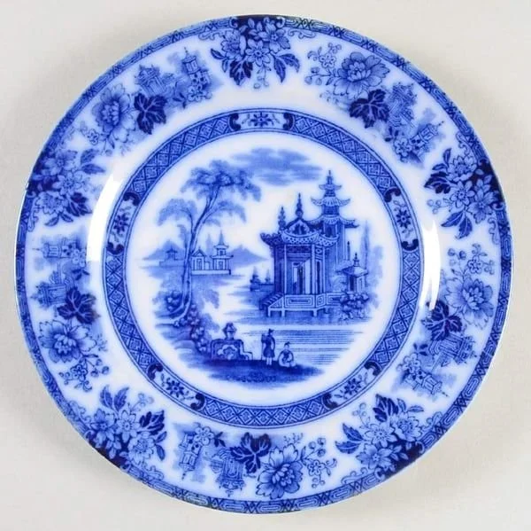 Flow Blue China Plate