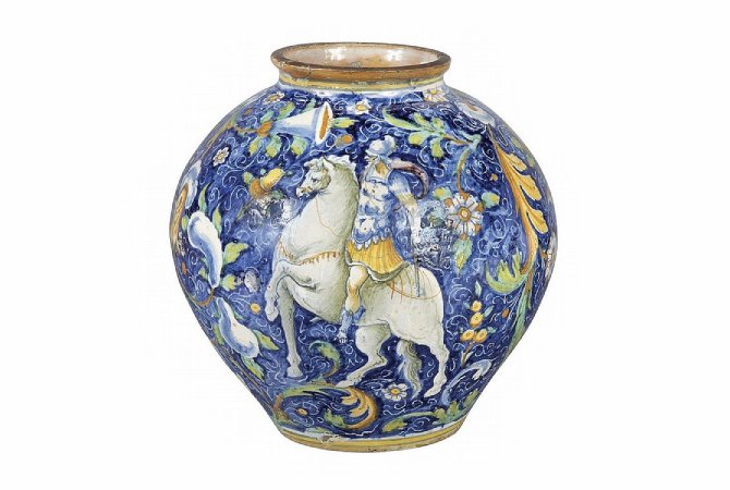 Italian Majolica Vase