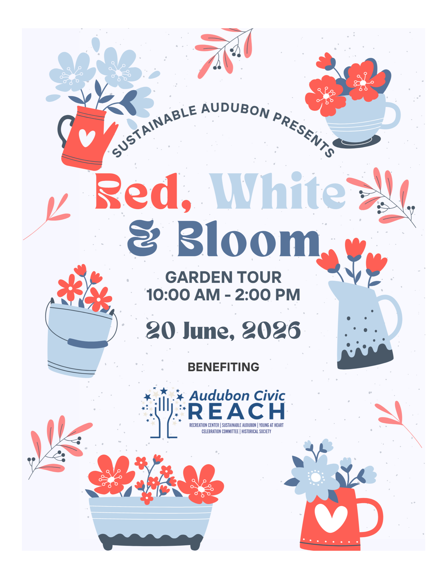 Red, White and Bloom Garden Tour