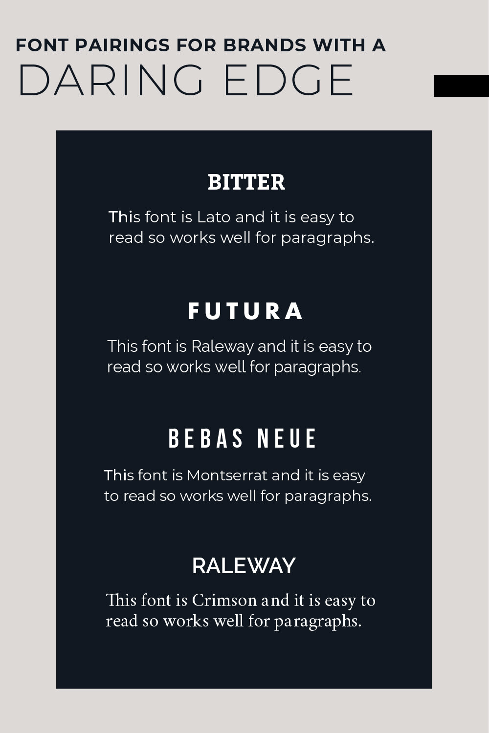 Font pairings for bold businesses