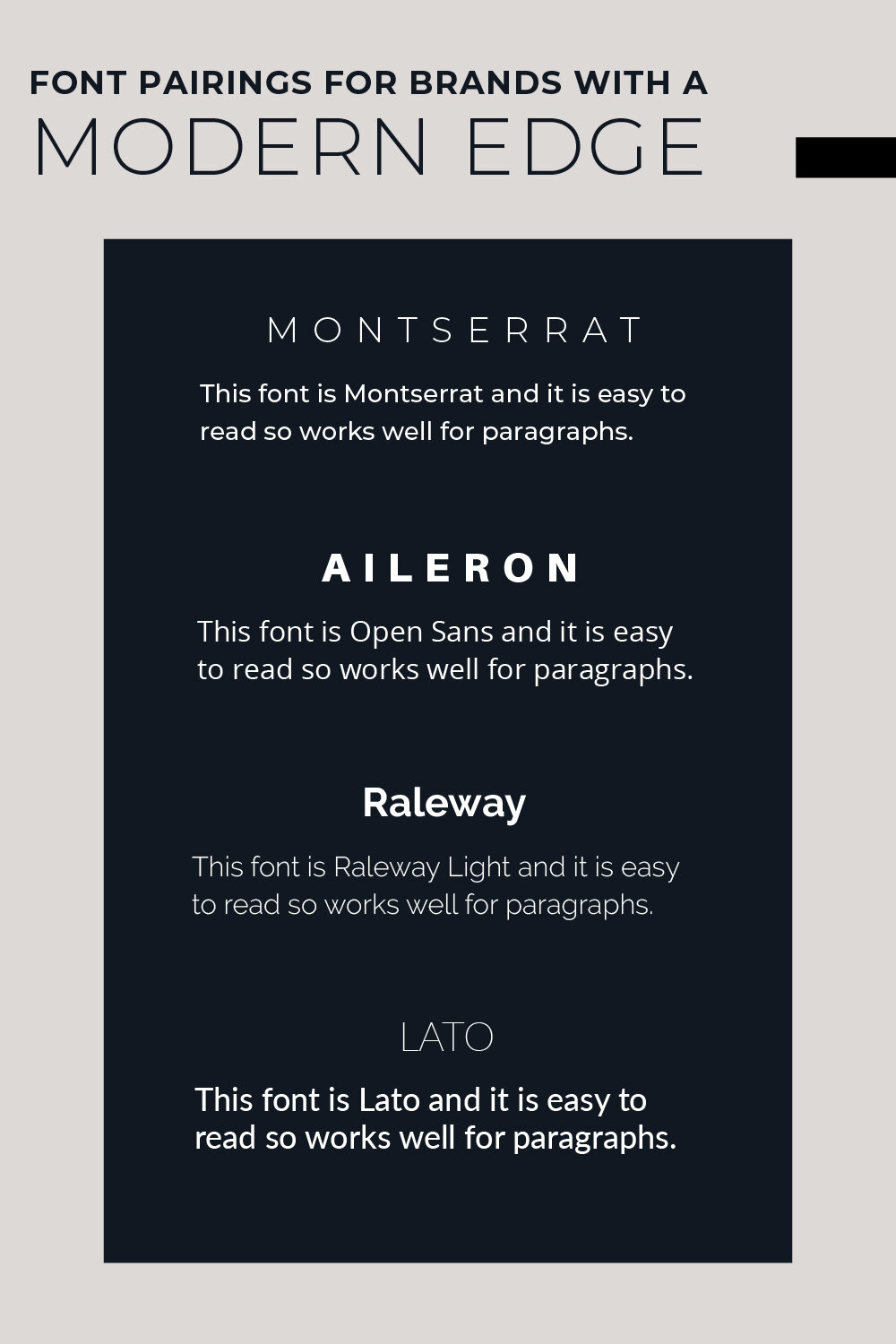 Font pairings for modern businesses