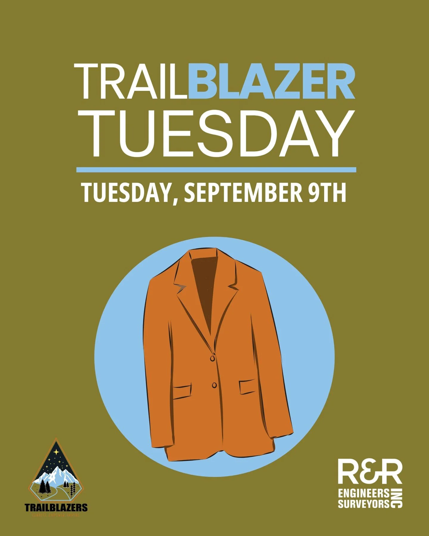 TrailBLAZER Tuesday 👩&zwj;💼✨

The women of R&amp;R are hosting a spirit week to boost confidence and celebrate individuality. Tomorrow, we&rsquo;re putting on our blazers #LikeABoss. For every team member who does, R&amp;R will donate $1 to the Tra