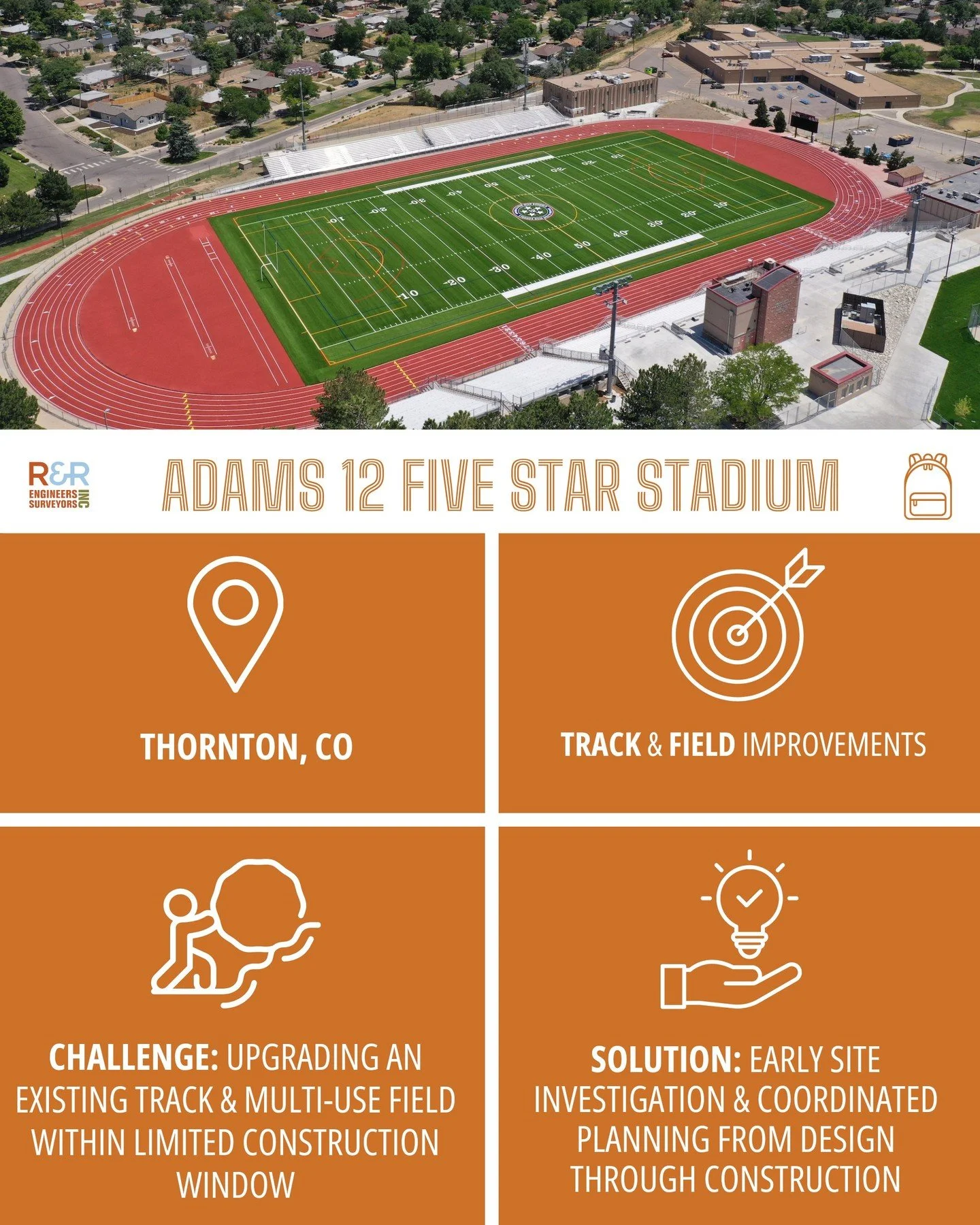 What has to happen before the first kickoff?

Most people think about the teams, the fans, or the scoreboard.

Engineers think about the field.

Long before athletes take the field, engineers are evaluating existing conditions, planning improvements,