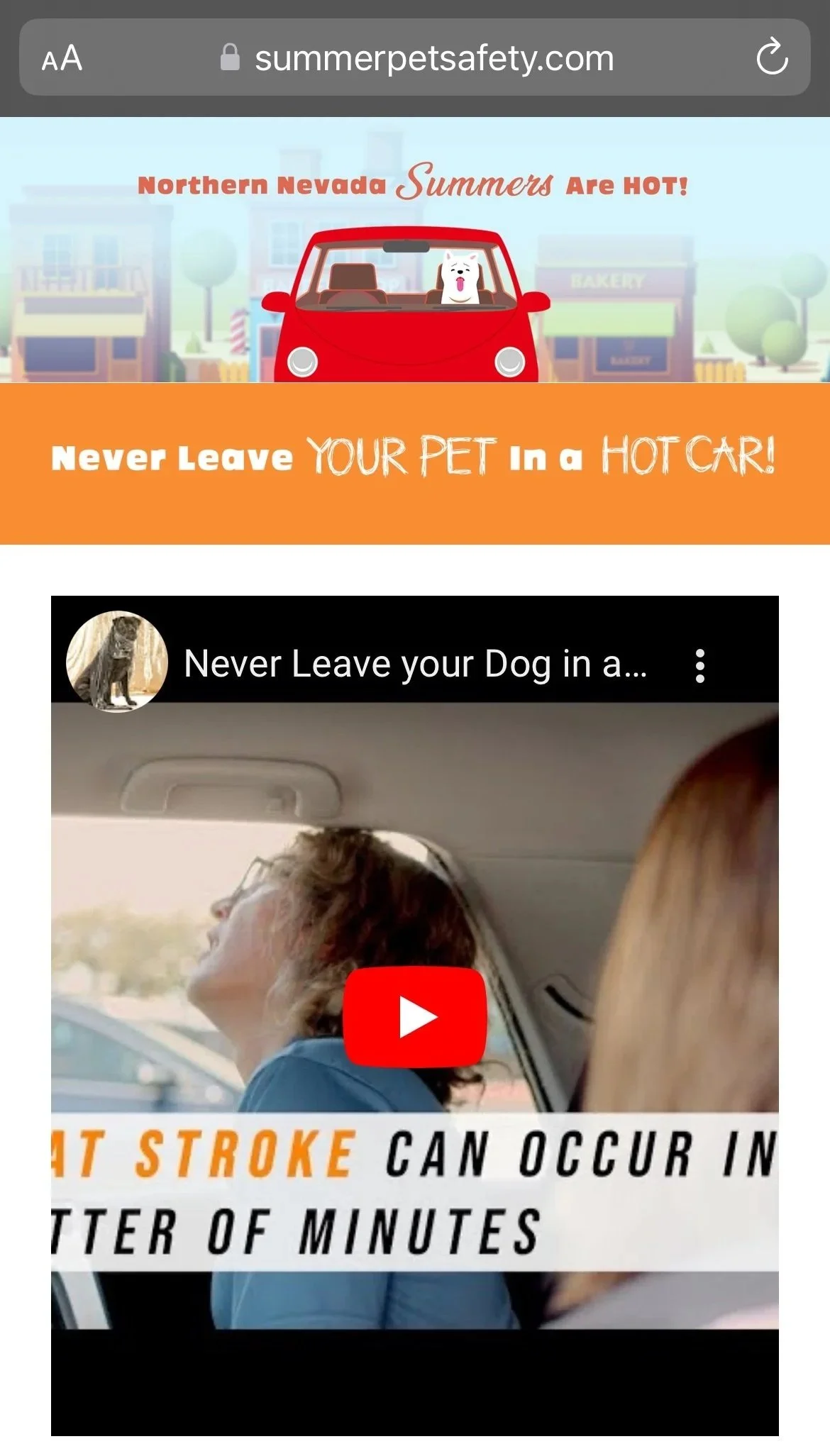 Designed and implemented a multi-channel campaign educating Nevadans on summer pet safety issues. This campaign was a collaborative effort with Northern Nevada animal welfare partners which I managed and includes a PSA-style video on the dangers of l