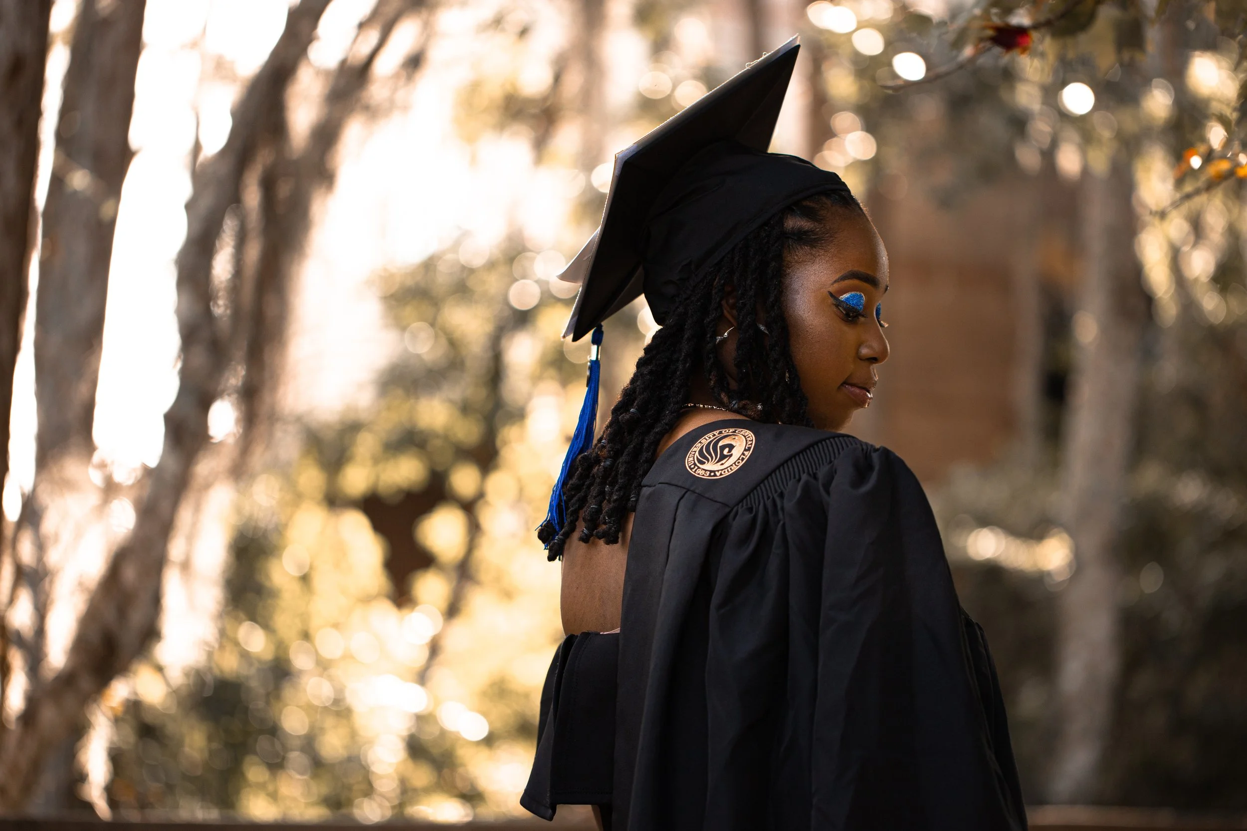 Graduate portrait in natural light