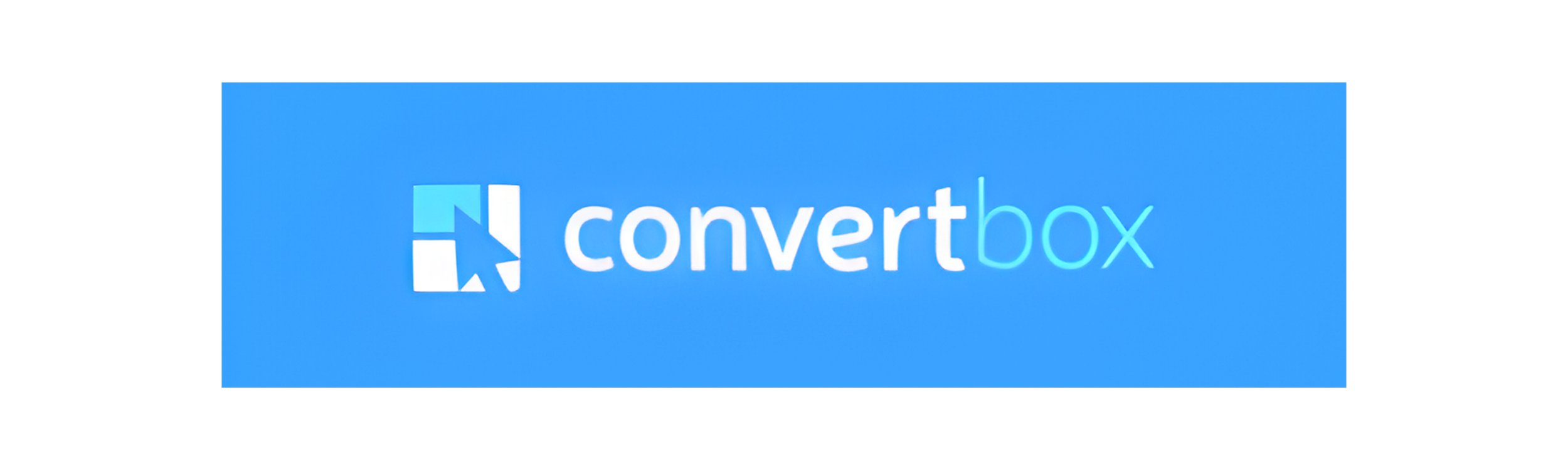 Convertbox logo on a blue background.