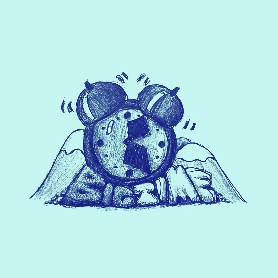 Silly sketch from a year ago that I found the other day. Can&rsquo;t really explain it, but I like it ⏰