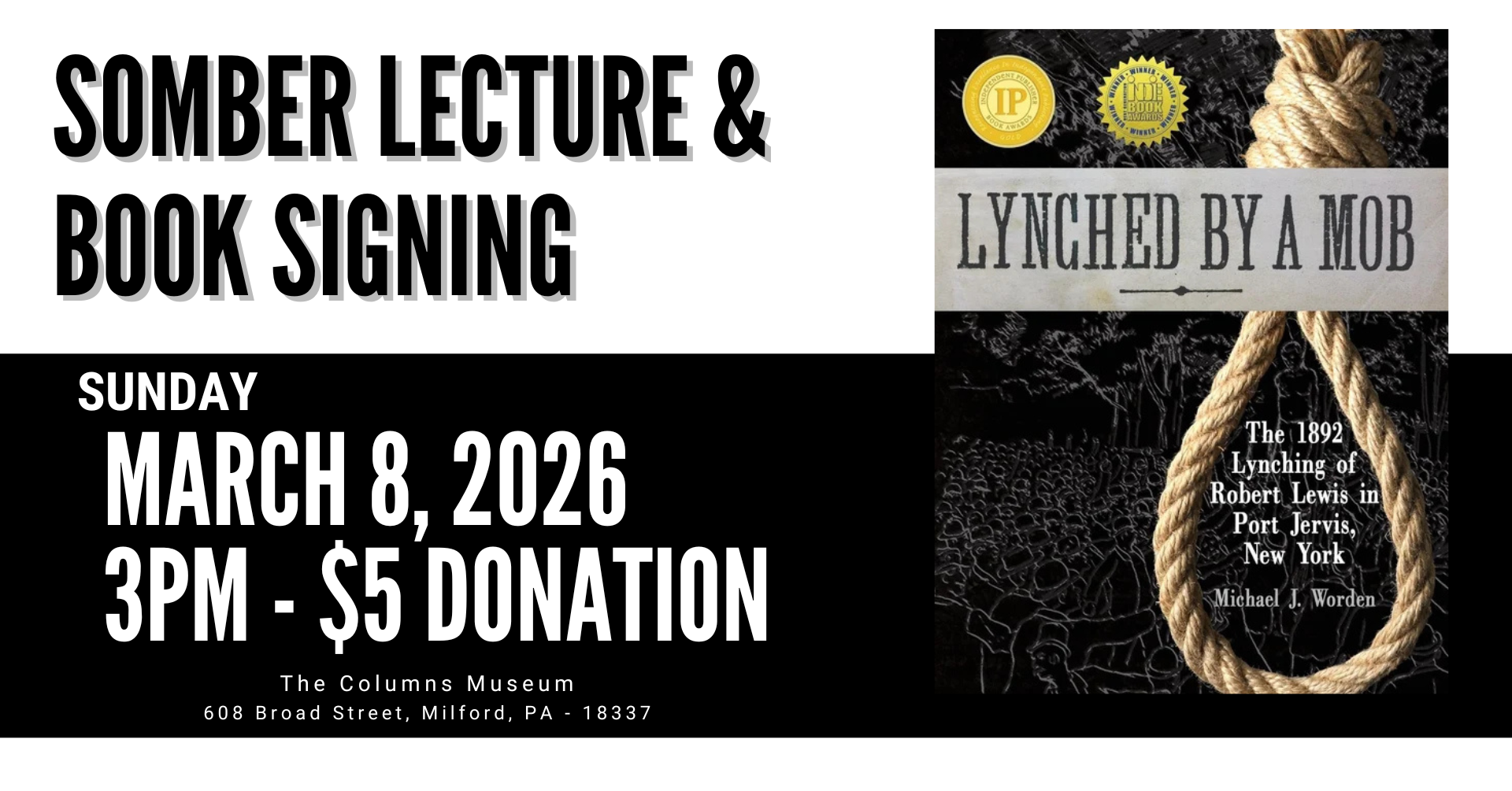 Somber Lecture &amp; Book Signing