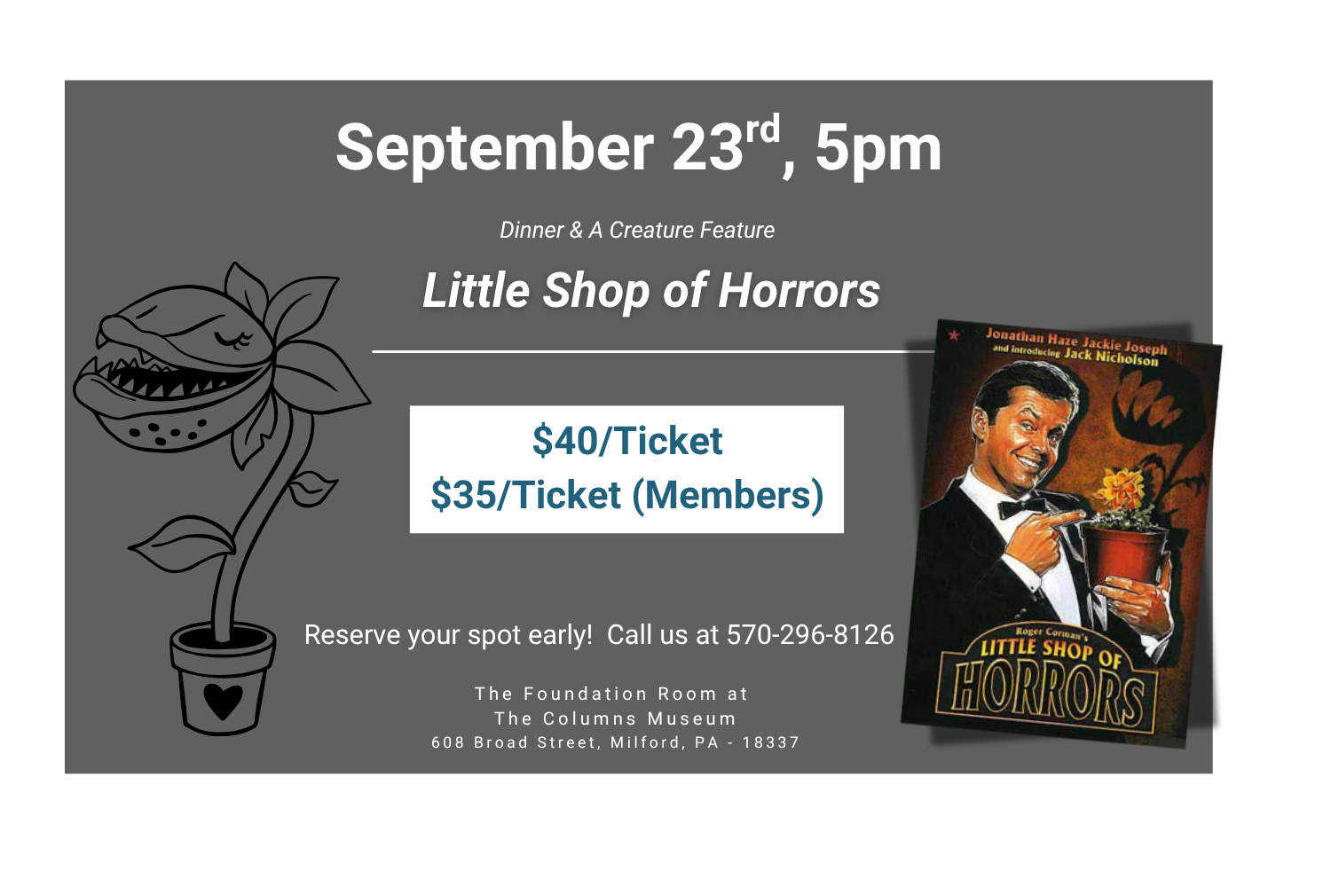 Dinner &amp; Creature Feature