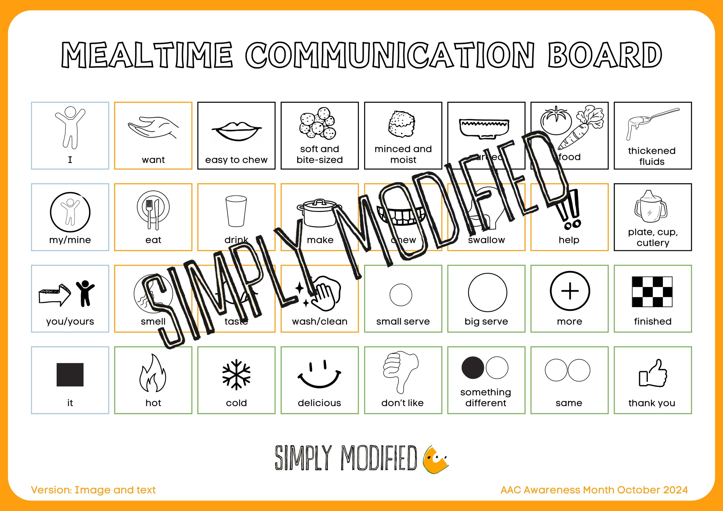 Mealtime Communication Board - Images & Text.jpg