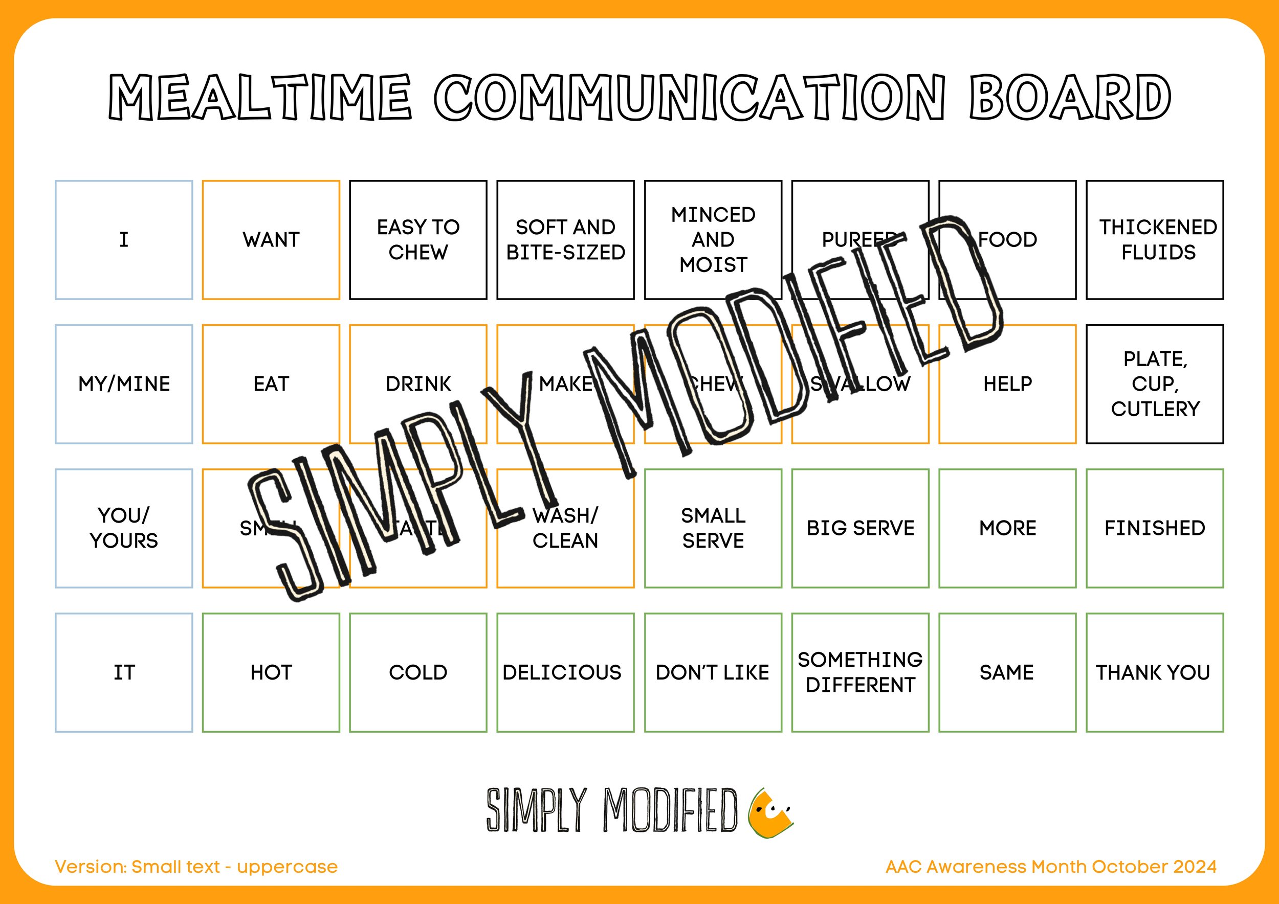 Mealtime Communication Board - Text Uppercase .jpg