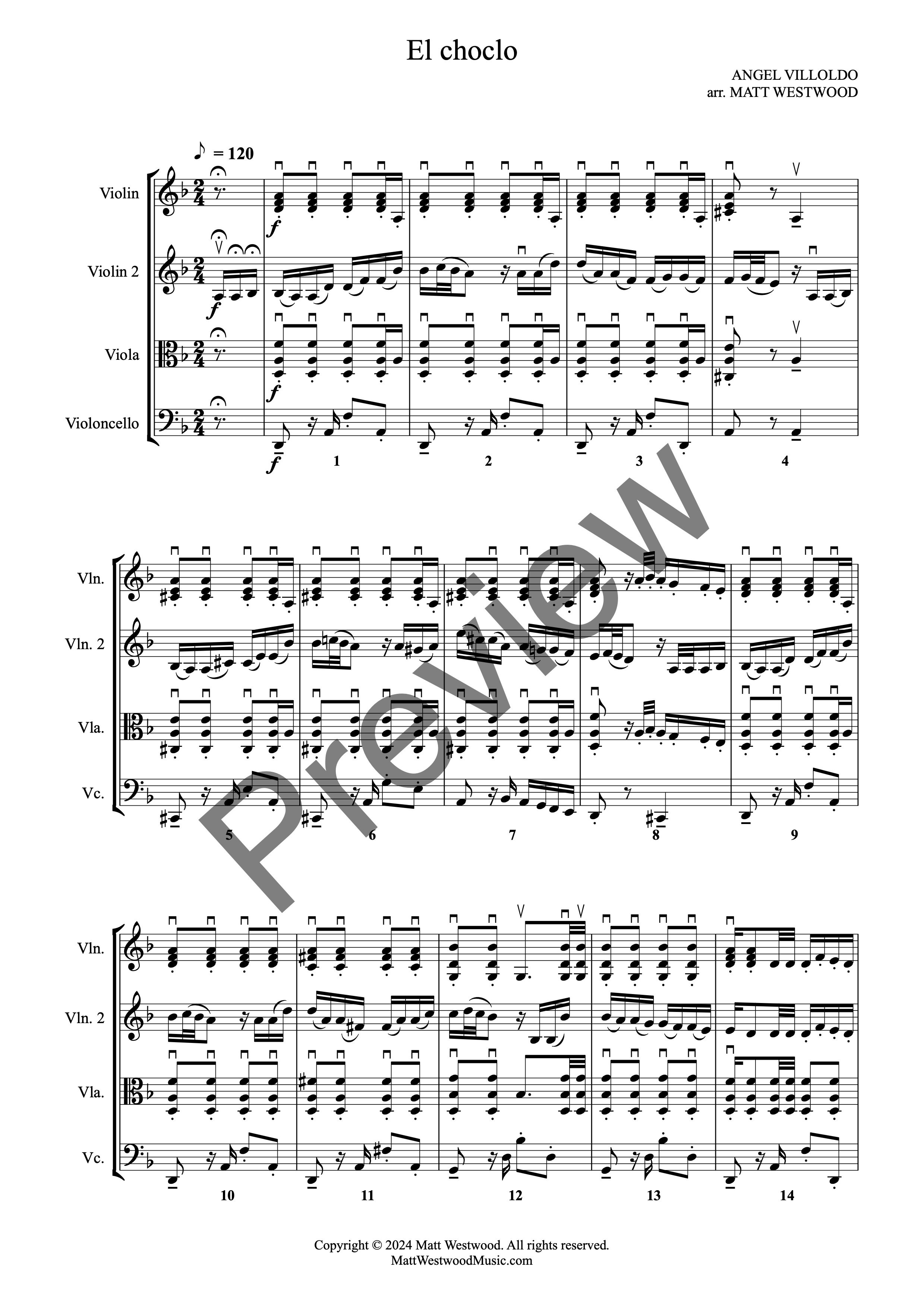 El Choclo for String Quartet - Score and parts watermarked 6.jpg