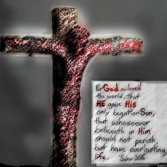 He took our place in the reality of sufferings.