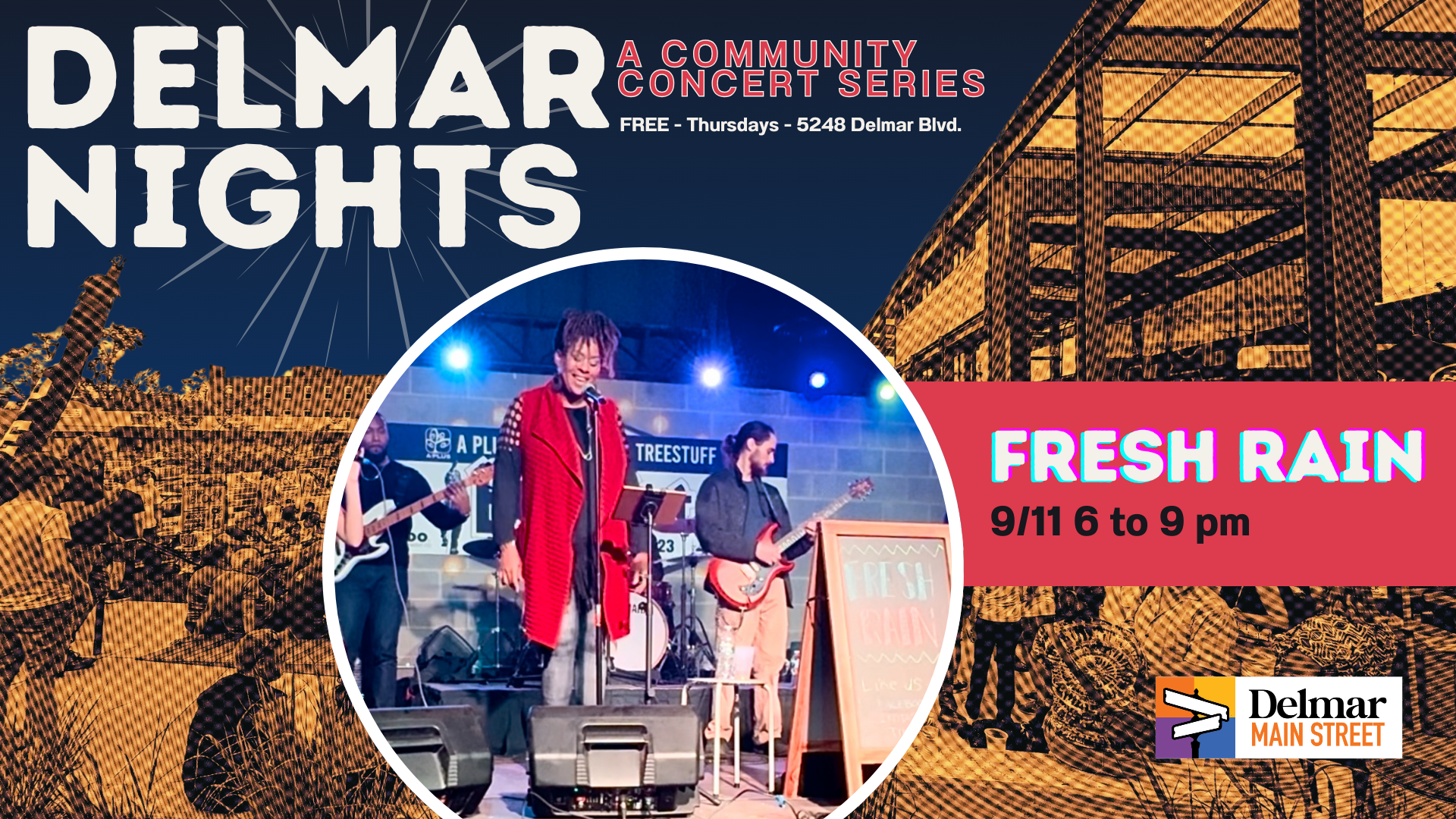 Delmar Nights Community Concert: Fresh Rain