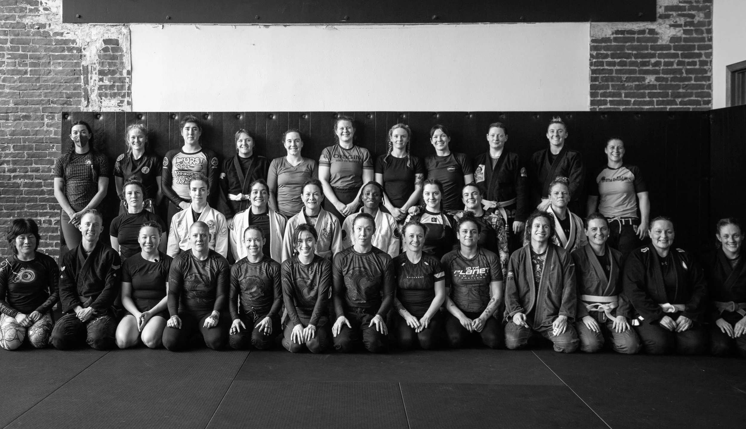 group photo from OGA's women's open mat held on Sunday, February 1, 2026