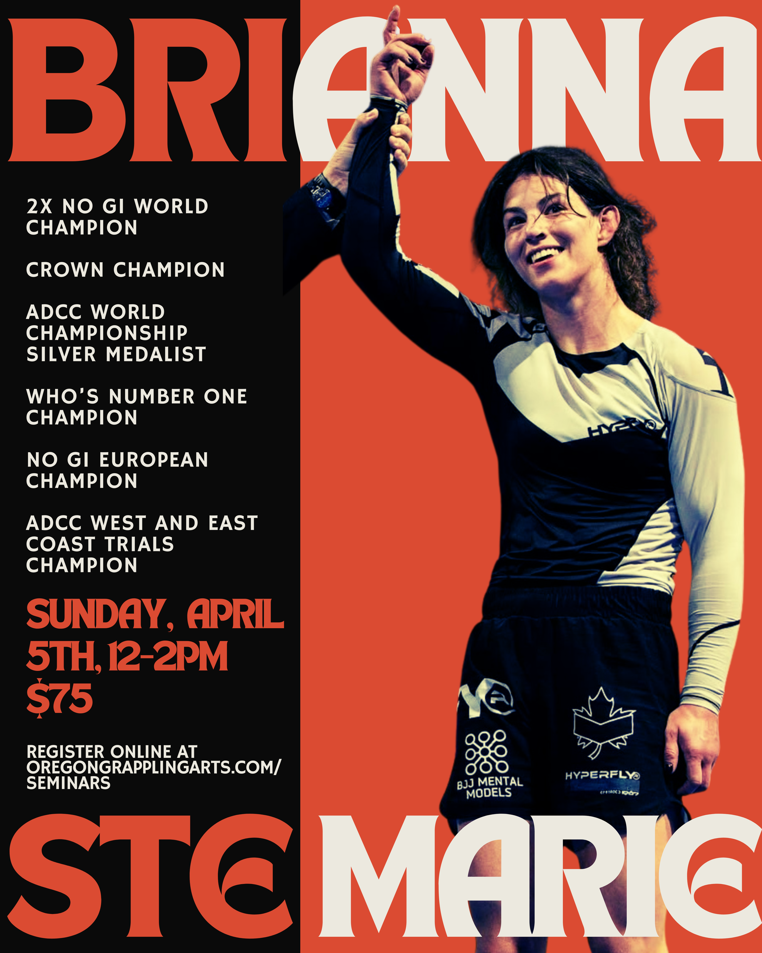 Brianna Ste-Marie BJJ seminar poster