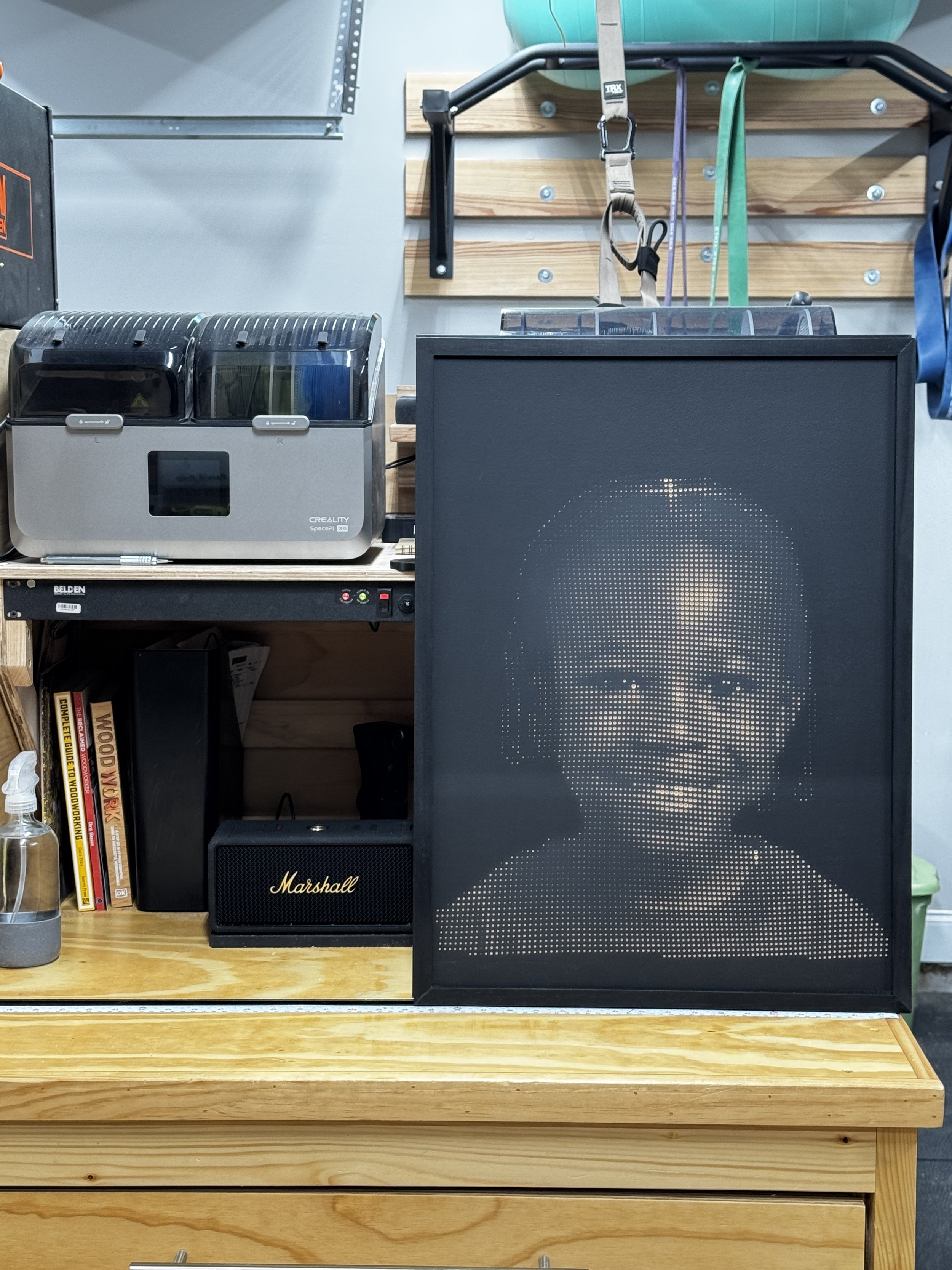 Halftone Portrait. Made for Dominque to dress up his new home