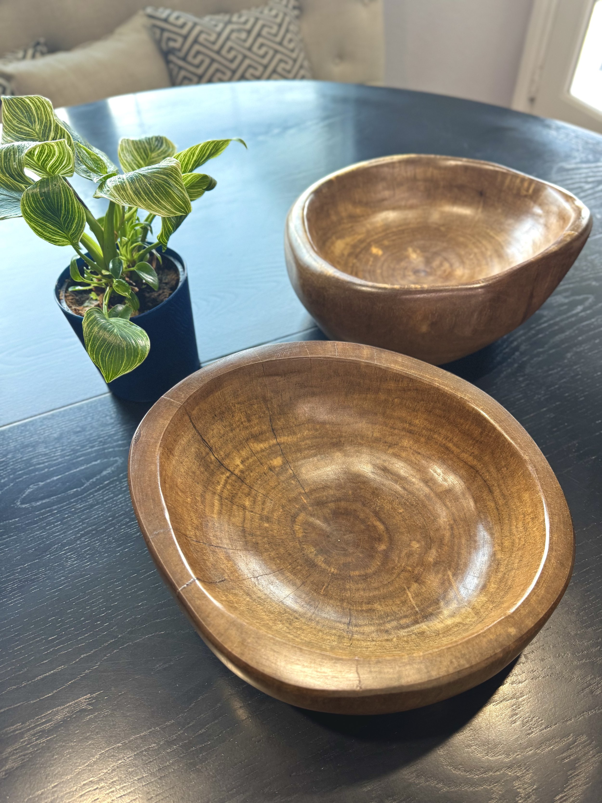 Power-Carved bowls. Made for Melanie using stumps from her 40yr old family tree.