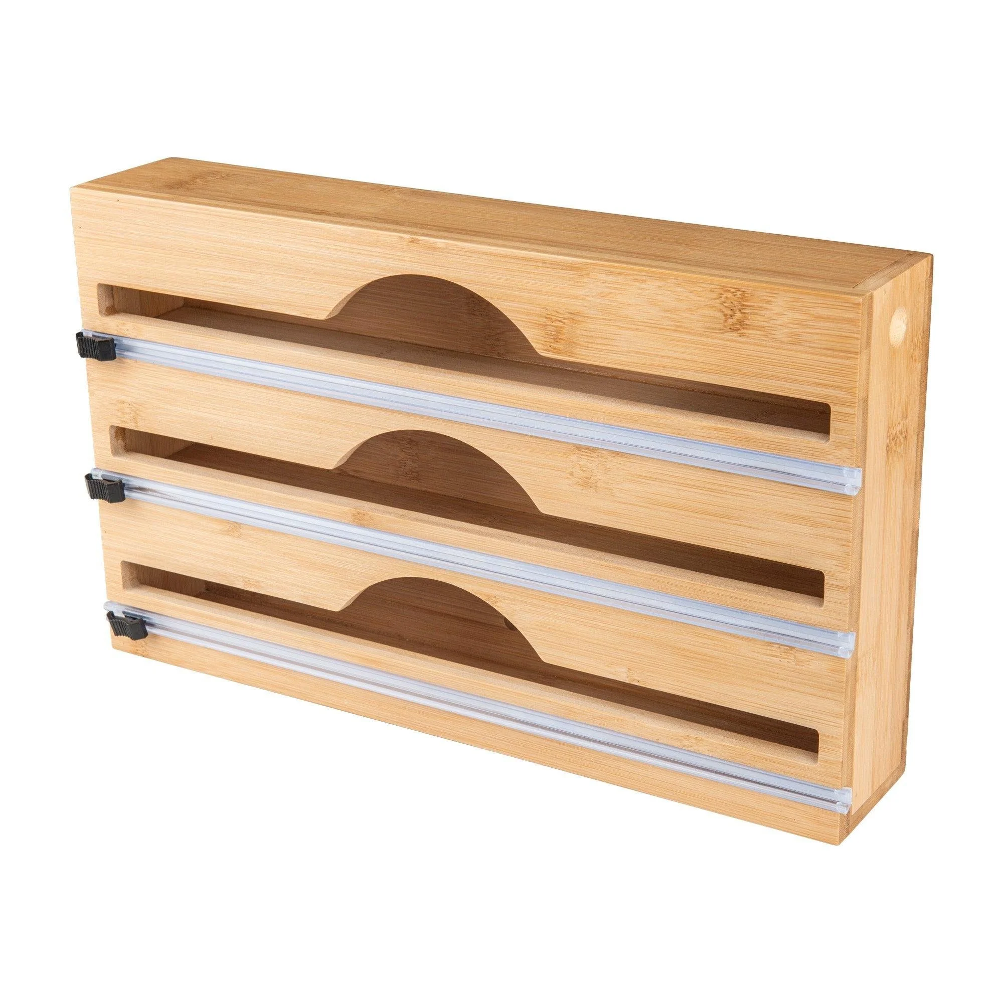 Bamboo Food Wrap Dispenser 3 Inserts —