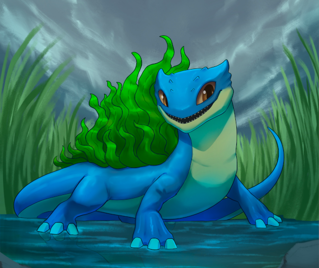 Chim: Making its home in swamps and lakes, Chim uses its drifting leaves to snare food.