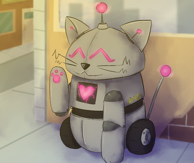 Moe: This intimidating robot actually serves as a guardian for small animals and humans around it.