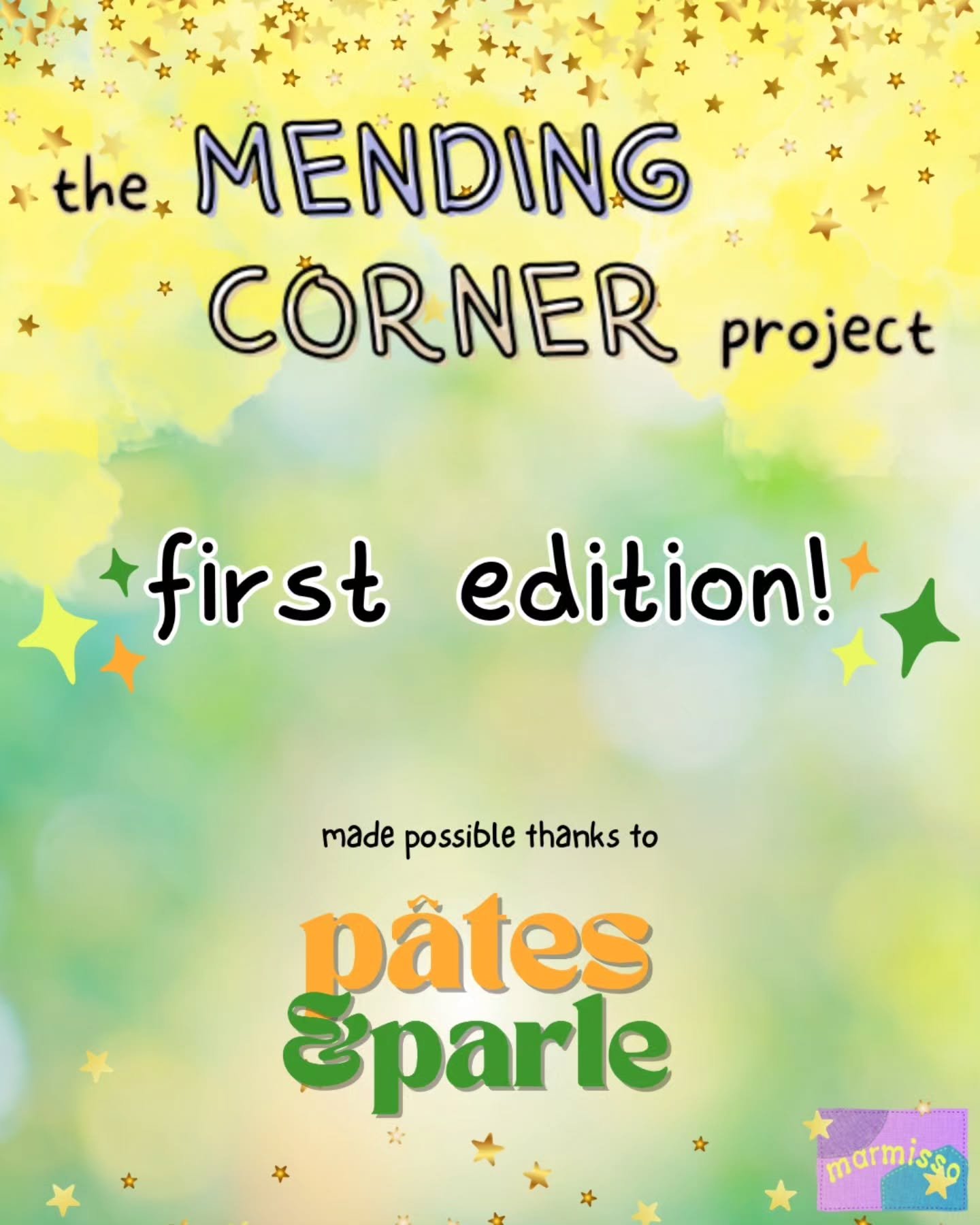 i am SO VERY PROUD TO ANNOUNCE THE VERY FIRST EDITION OF THE MENDING CORNER IS HAPPENING NEXT WEEK 🥳🥳

i am so excited about this project, and what better partner could i have asked for than an inclusive community 🤩
@patesetparle will be hosting t