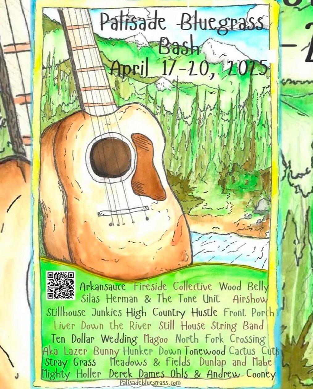 Can&rsquo;t wait to join our friends returning to one of our favorite CO towns for another bountiful bash! See y&rsquo;all April 17th-20th! 🍑🍑🍑🍑 tix link in our bio. @palisadebluegrassbash