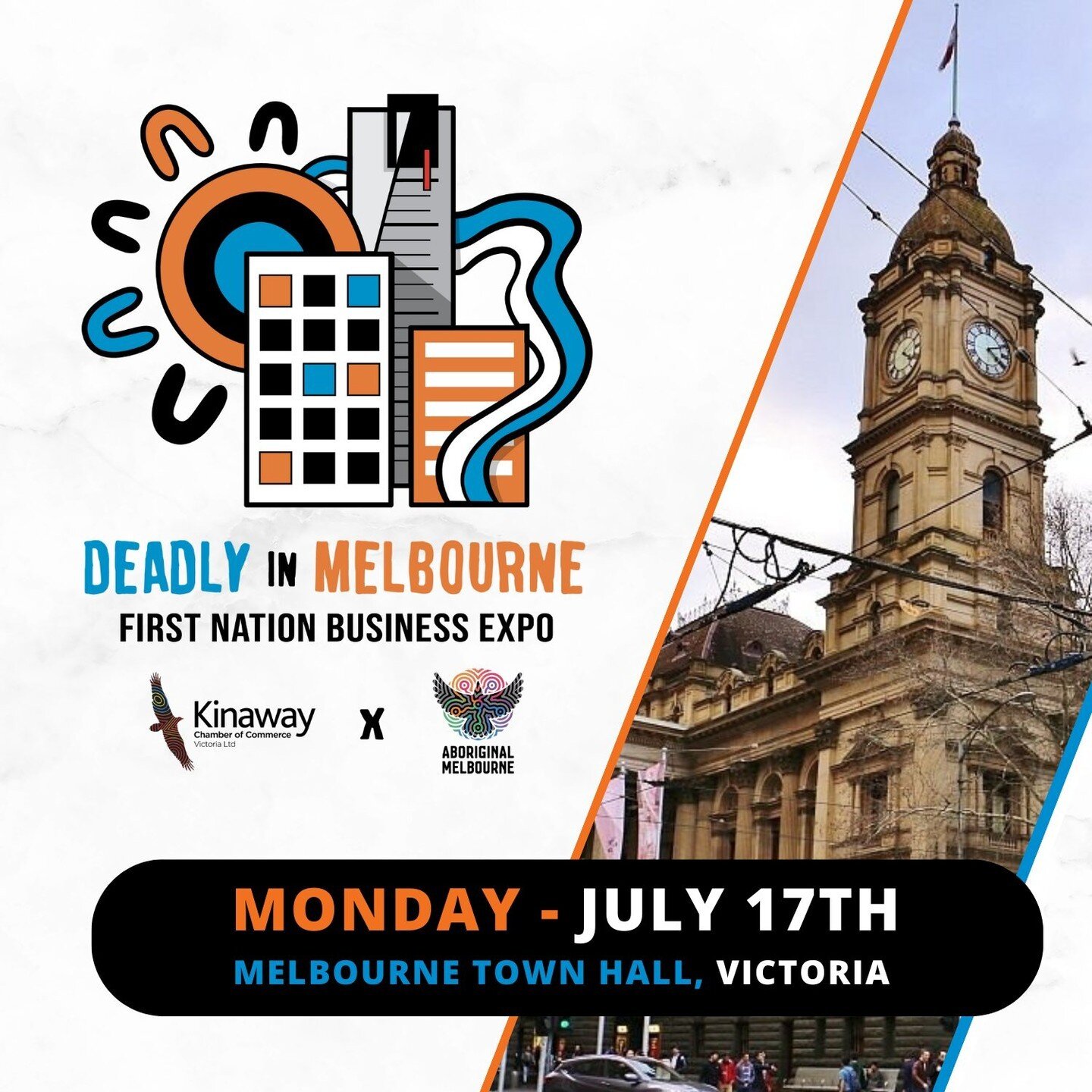 Kinaway presents a collaboration between City of Melbourne and Kinaway Chamber of Commerce, &lsquo;Deadly in Melbourne&rsquo;, A First Nation&rsquo;s Business Expo!

The event is aimed at First Nation&rsquo;s businesses that operate within or around 