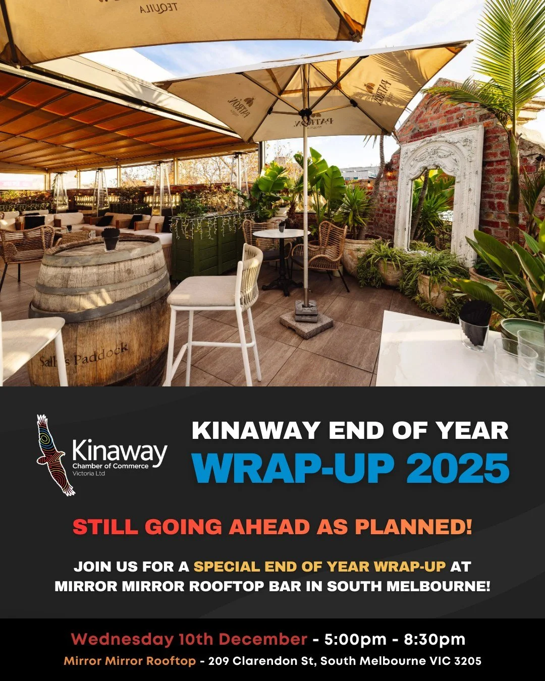 The Kinaway End of Year Wrap-Up Networking Event on Wednesday, December 10, 2025, is still going ahead as planned!

Due to a system error, some attendees may have received a refund notification in the last 24 hours. Rest assured, your spot is secure,